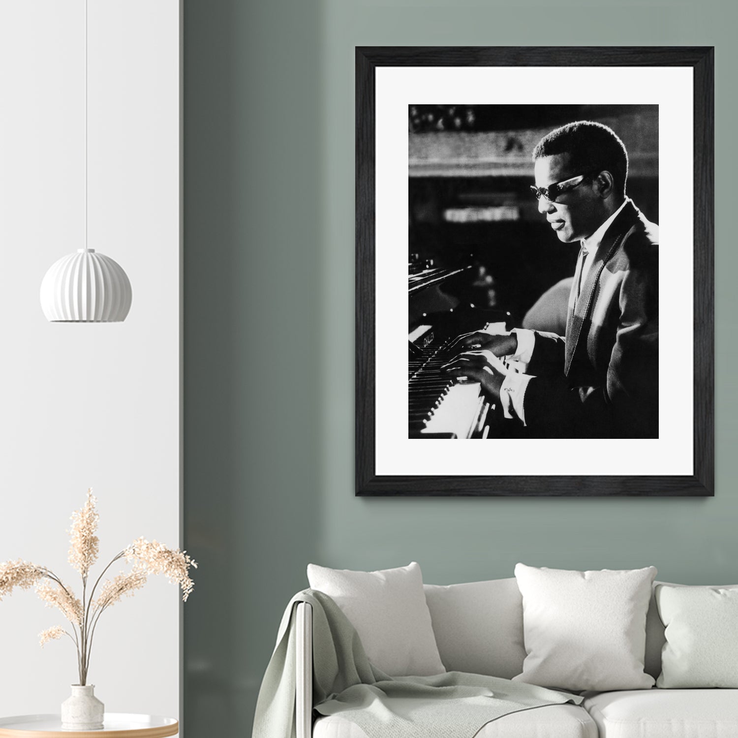 Ray Charles At The Piano by Bridgeman Images on GIANT ART - black and white photography