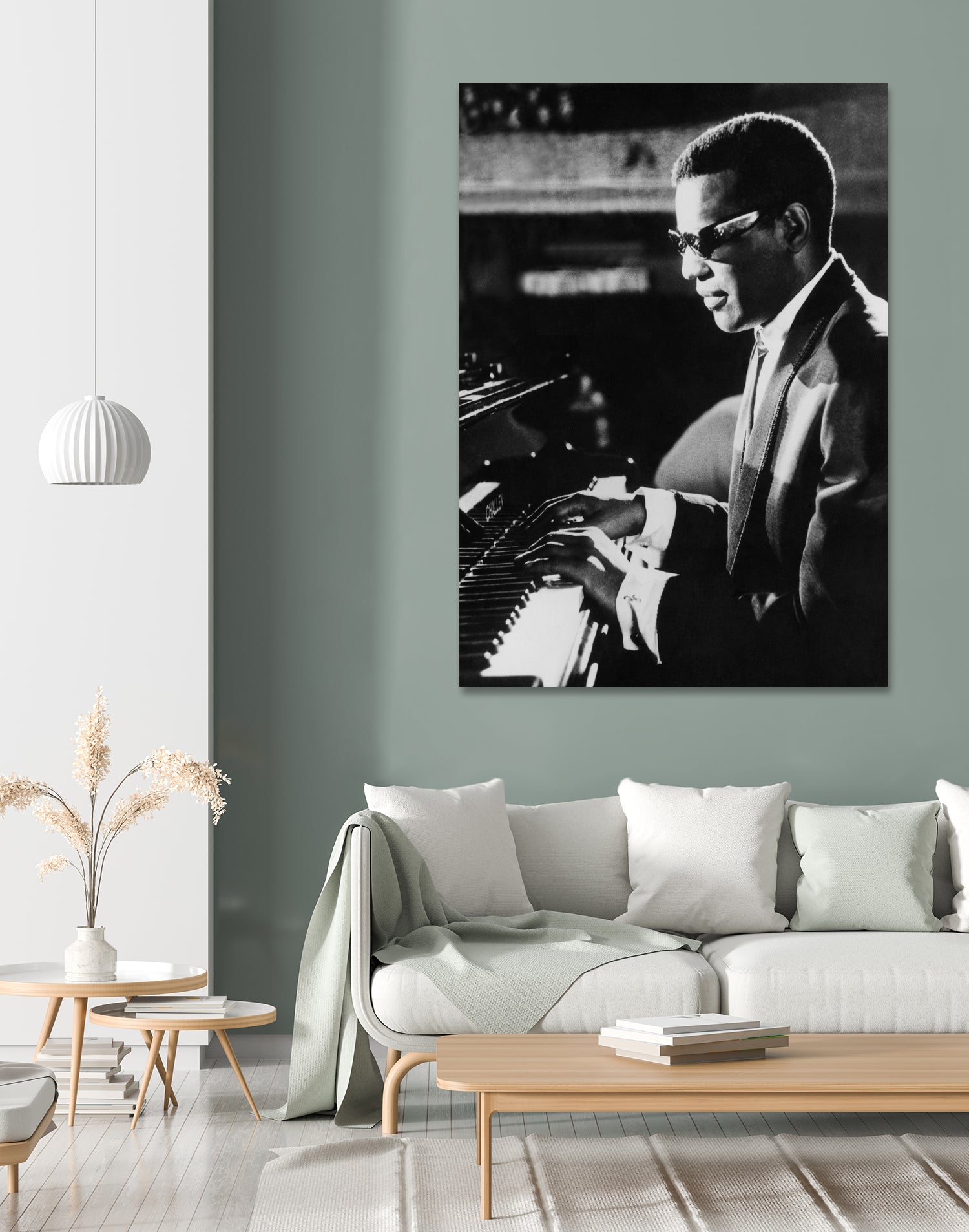 Ray Charles At The Piano by Bridgeman Images on GIANT ART - black and white photography
