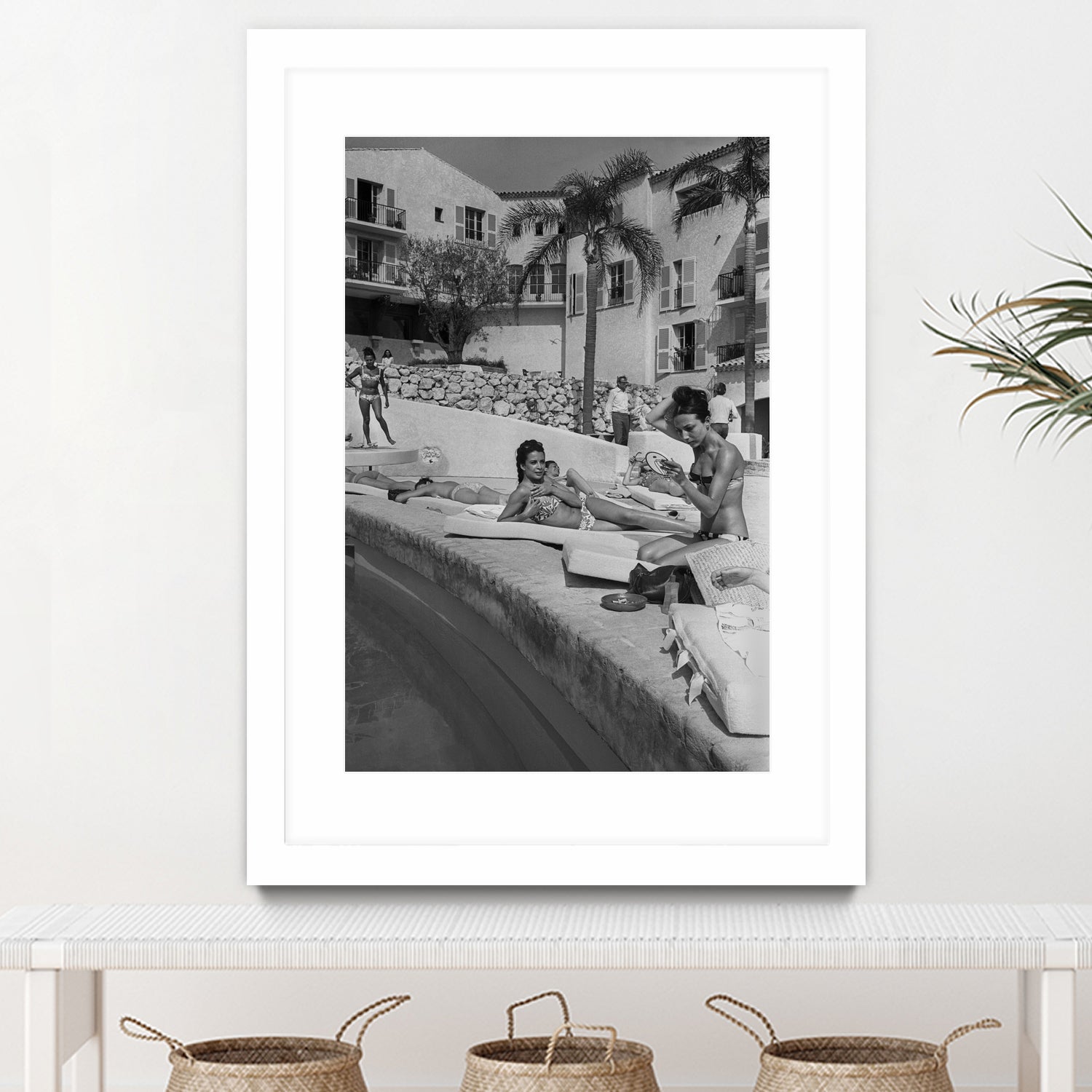 Opening of Famous Luxury Hotel Byblos in Saint Tropez in 1967 by Photo © AGIP / Bridgeman Images on GIANT ART - black and white photography