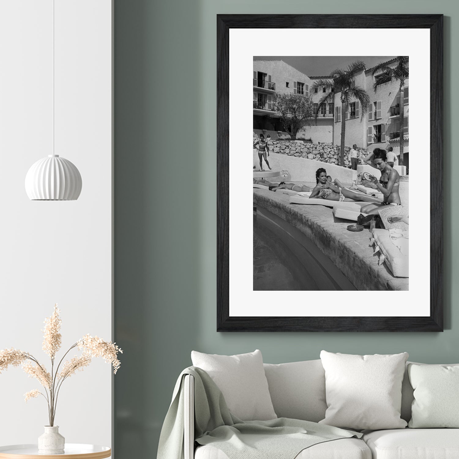 Opening of Famous Luxury Hotel Byblos in Saint Tropez in 1967 by Photo © AGIP / Bridgeman Images on GIANT ART - black and white photography