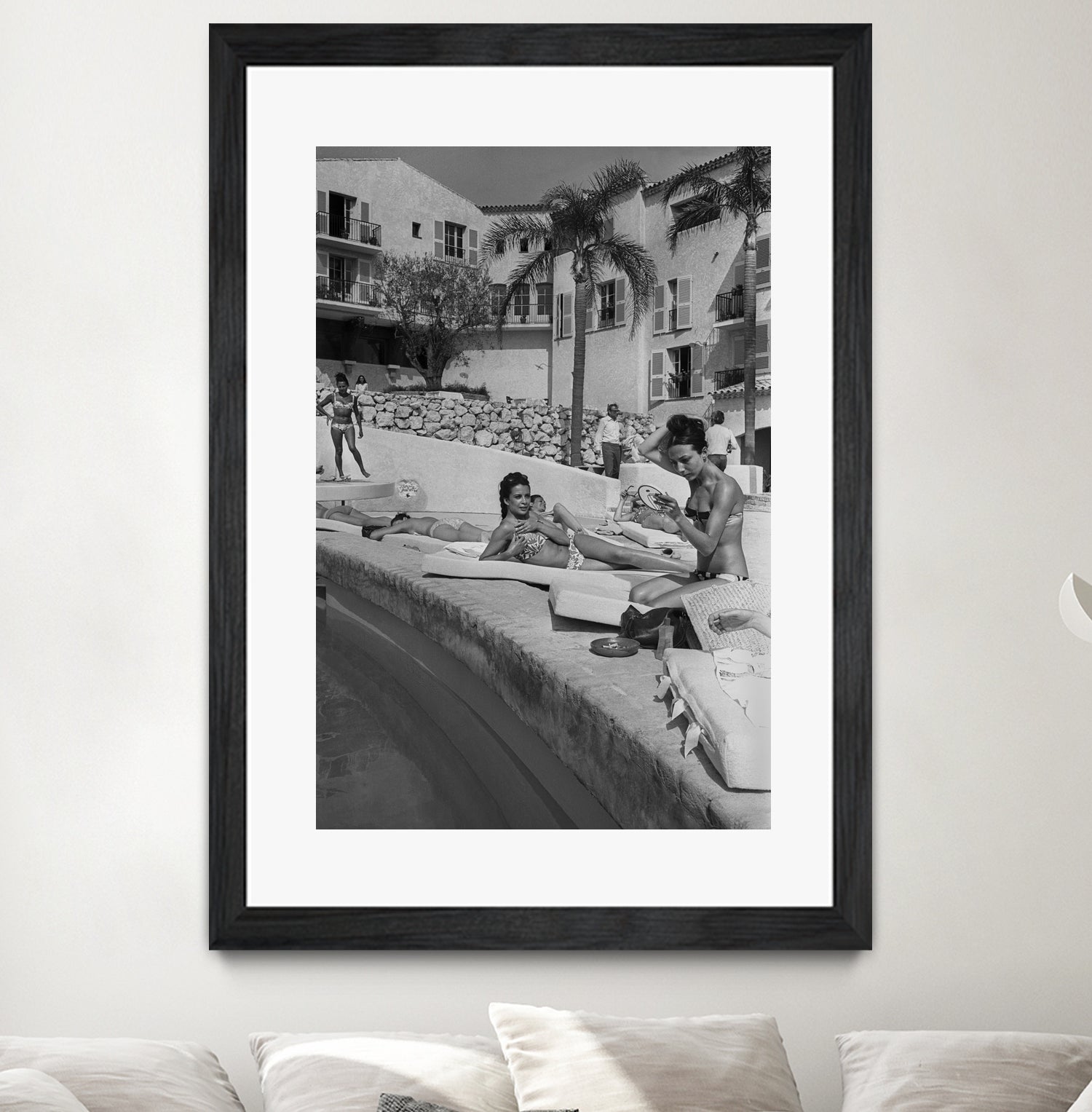 Opening of Famous Luxury Hotel Byblos in Saint Tropez in 1967 by Photo © AGIP / Bridgeman Images on GIANT ART - black and white photography