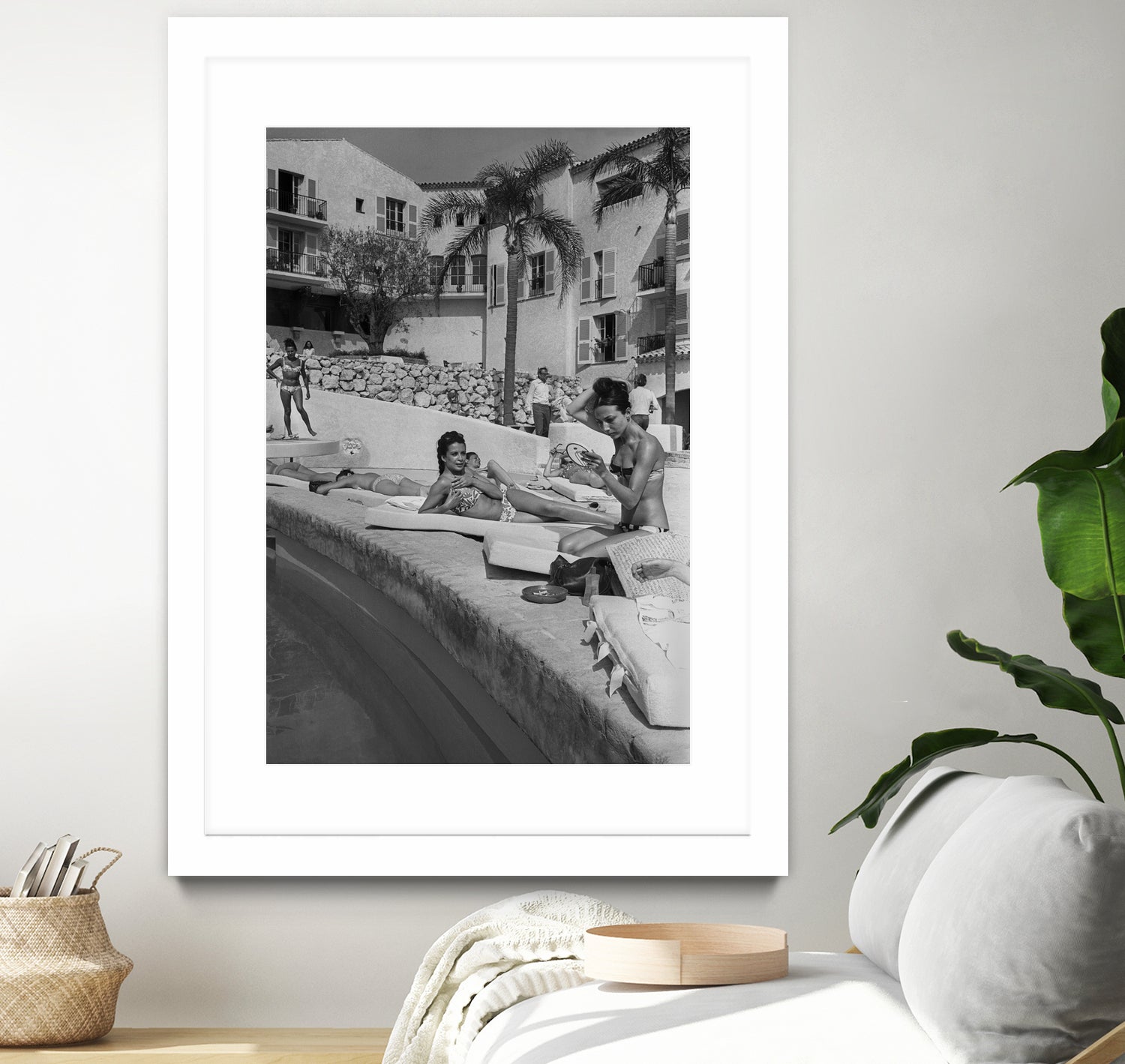 Opening of Famous Luxury Hotel Byblos in Saint Tropez in 1967 by Photo © AGIP / Bridgeman Images on GIANT ART - black and white photography