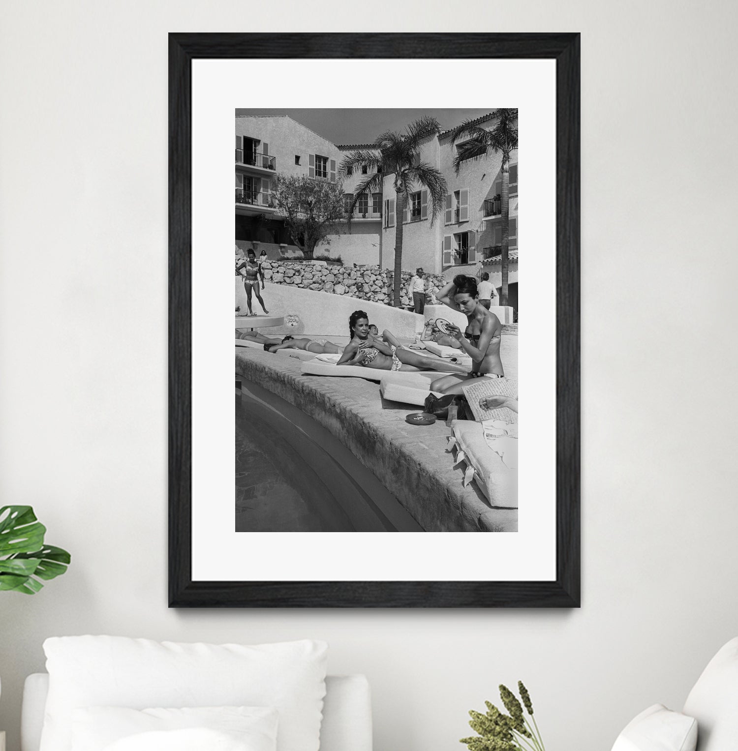 Opening of Famous Luxury Hotel Byblos in Saint Tropez in 1967 by Photo © AGIP / Bridgeman Images on GIANT ART - black and white photography