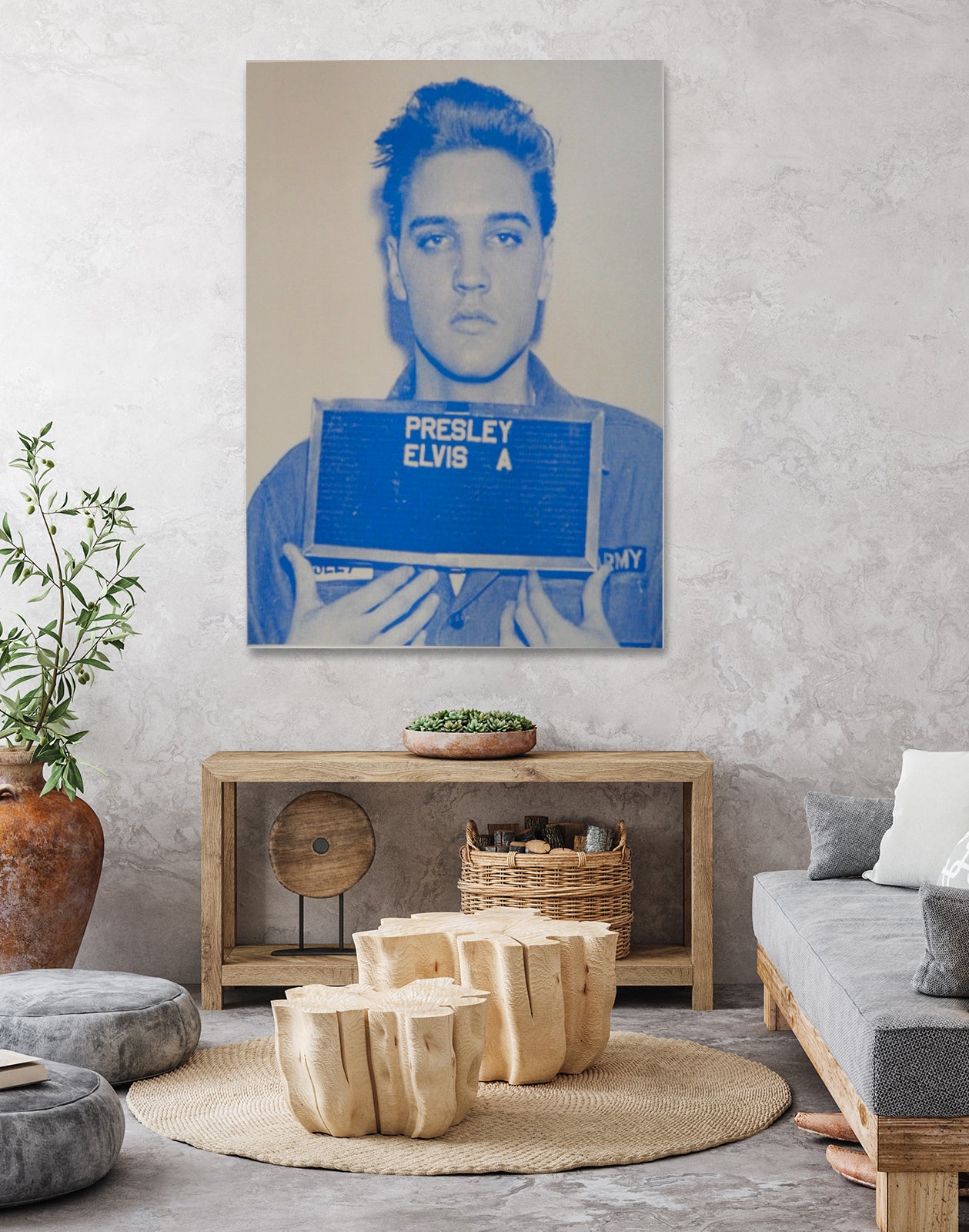 Elvis I, 2017 by Studwell, David on GIANT ART - blue photography