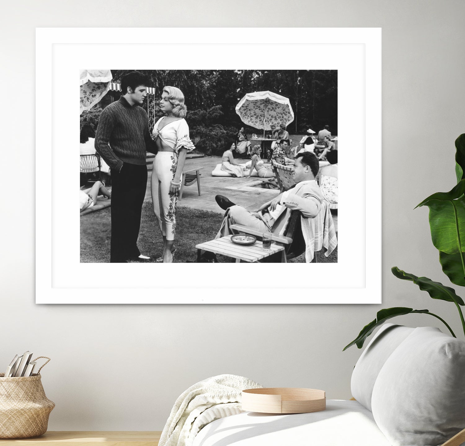 Elvis Presley, Jennifer Holden And Mickey Shaughnessy by Bridgeman on GIANT ART - black and white photography