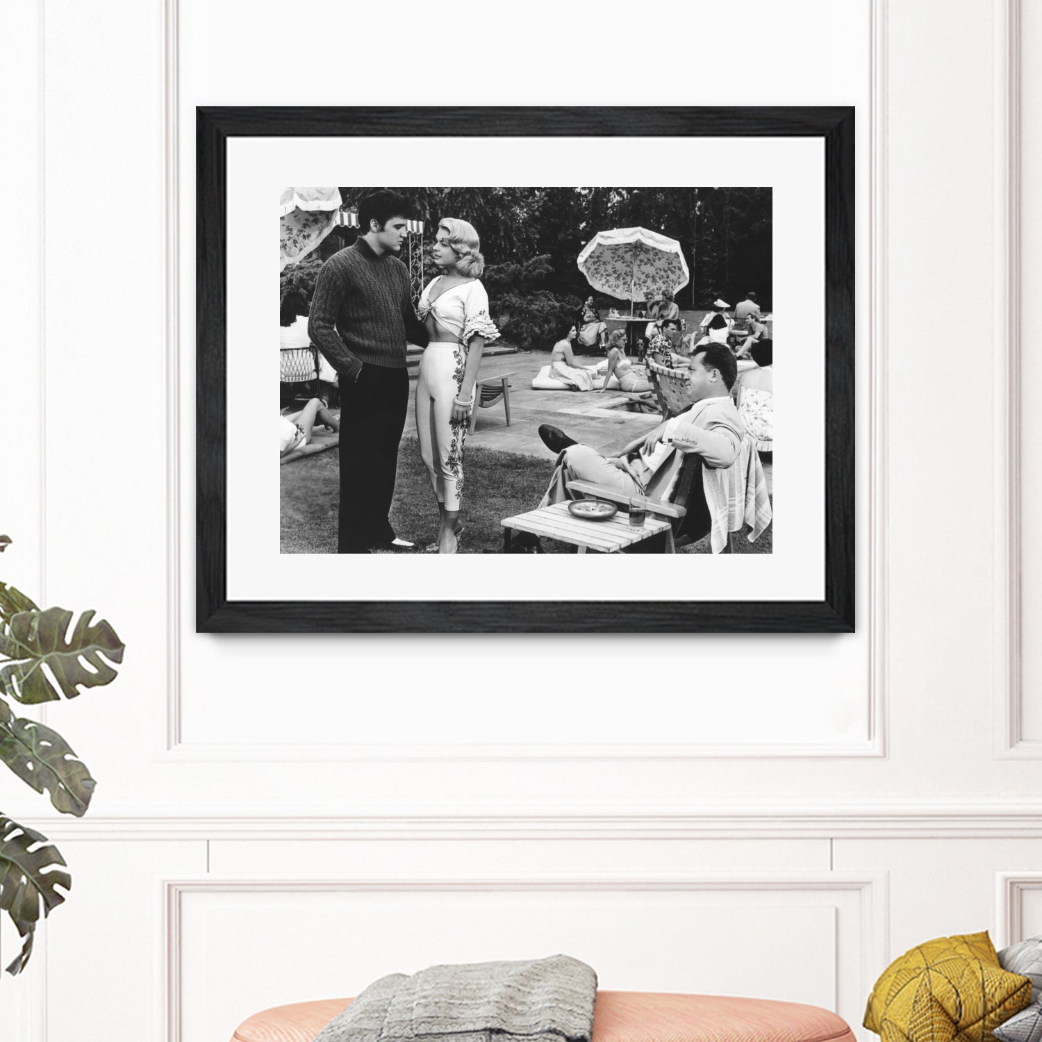 Elvis Presley, Jennifer Holden And Mickey Shaughnessy by Bridgeman on GIANT ART - black and white photography