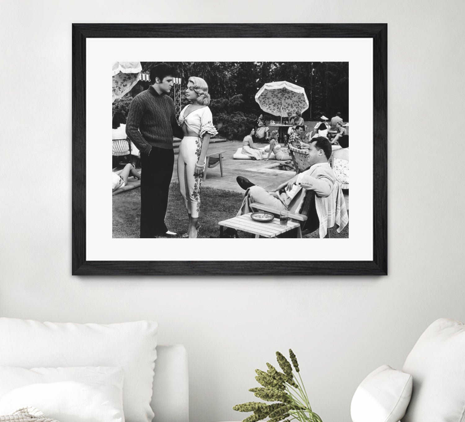 Elvis Presley, Jennifer Holden And Mickey Shaughnessy by Bridgeman on GIANT ART - black and white photography