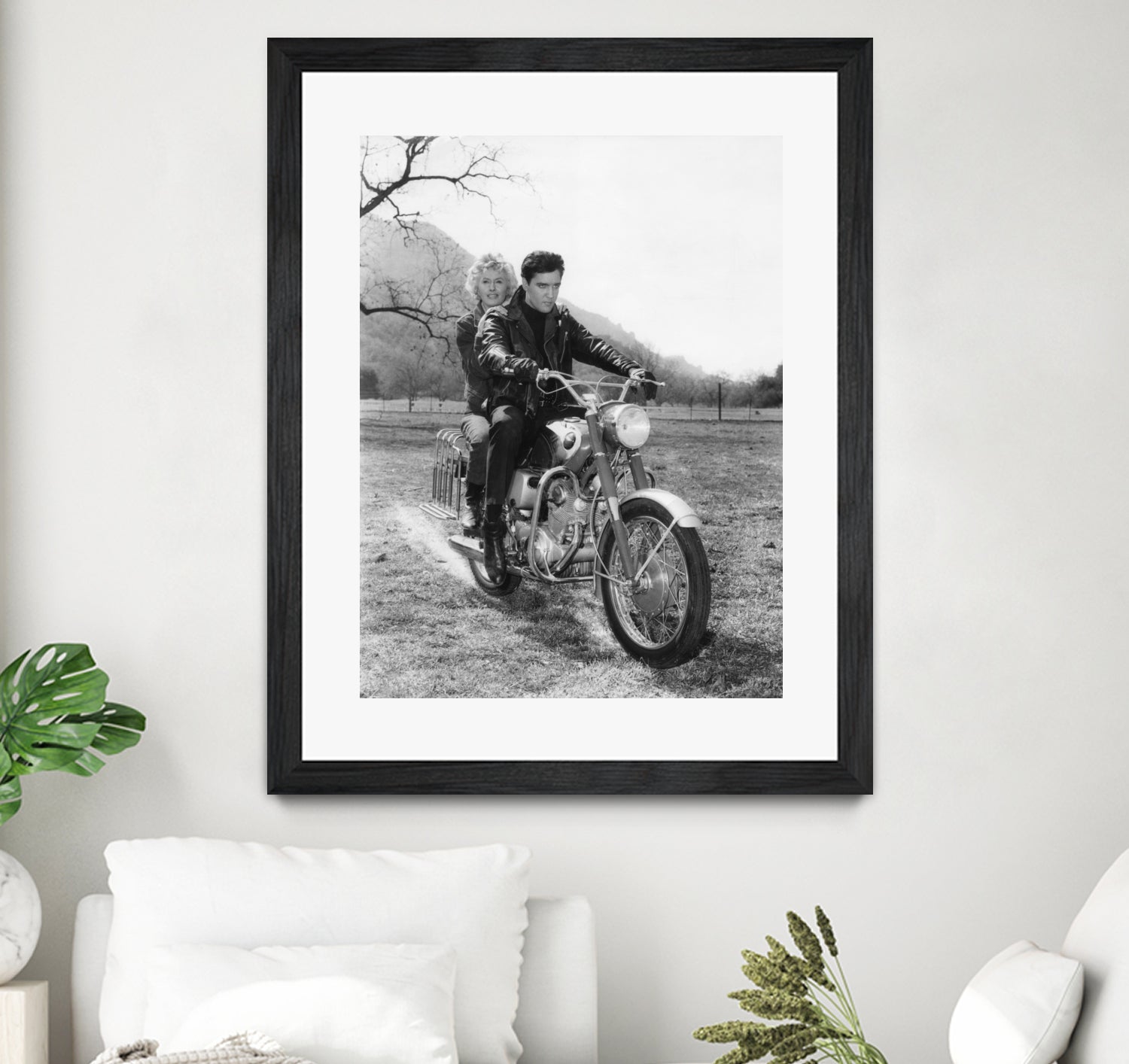 Barbara Stanwyck And Elvis Presley by Bridgeman Images on GIANT ART - black and white photography