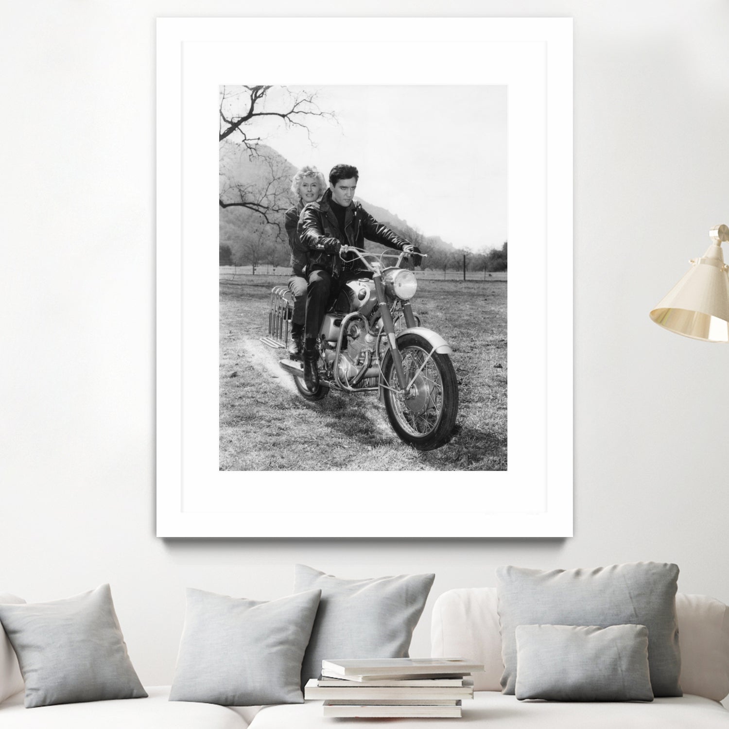 Barbara Stanwyck And Elvis Presley by Bridgeman Images on GIANT ART - black and white photography