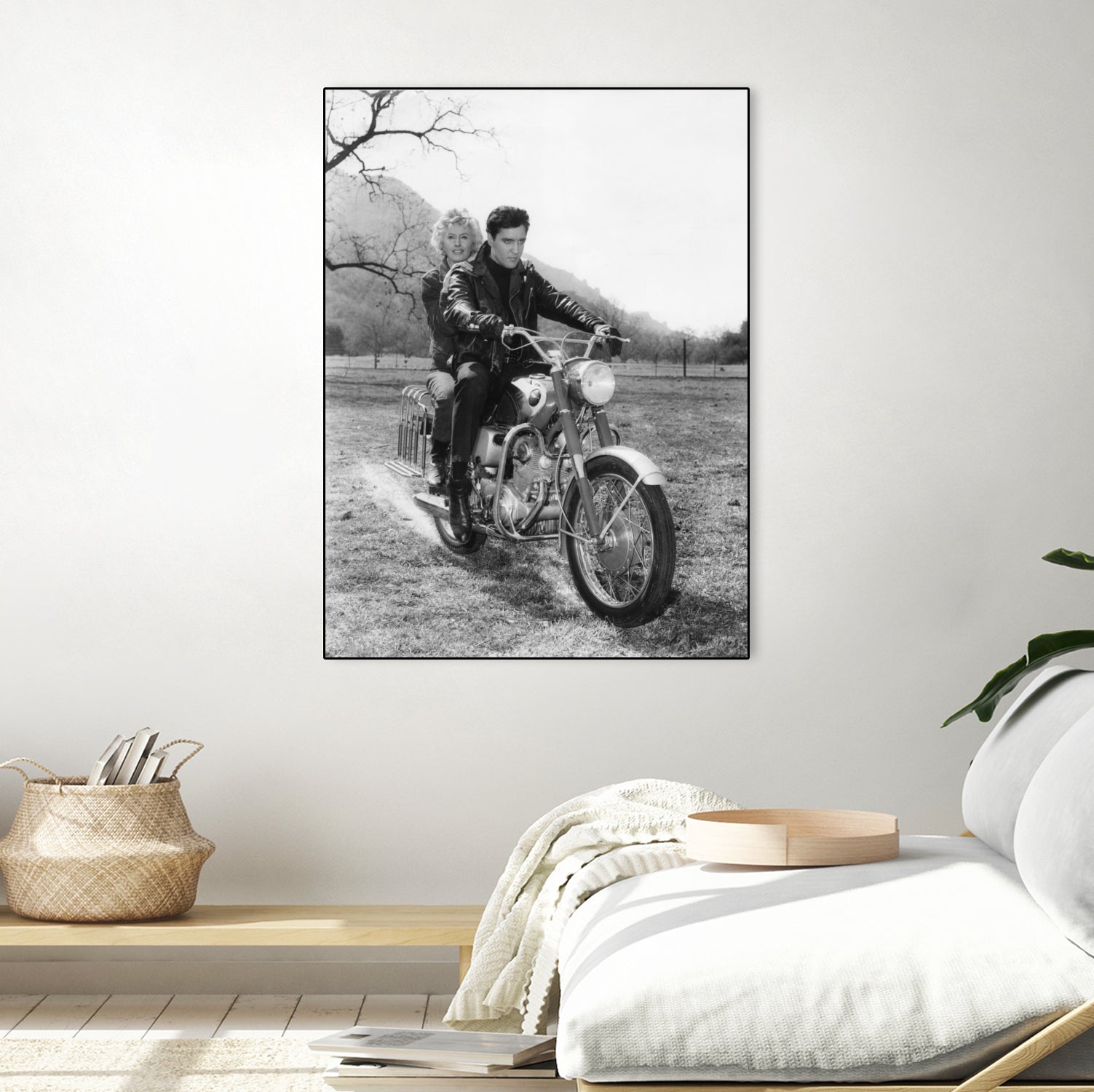 Barbara Stanwyck And Elvis Presley by Bridgeman Images on GIANT ART - black and white photography