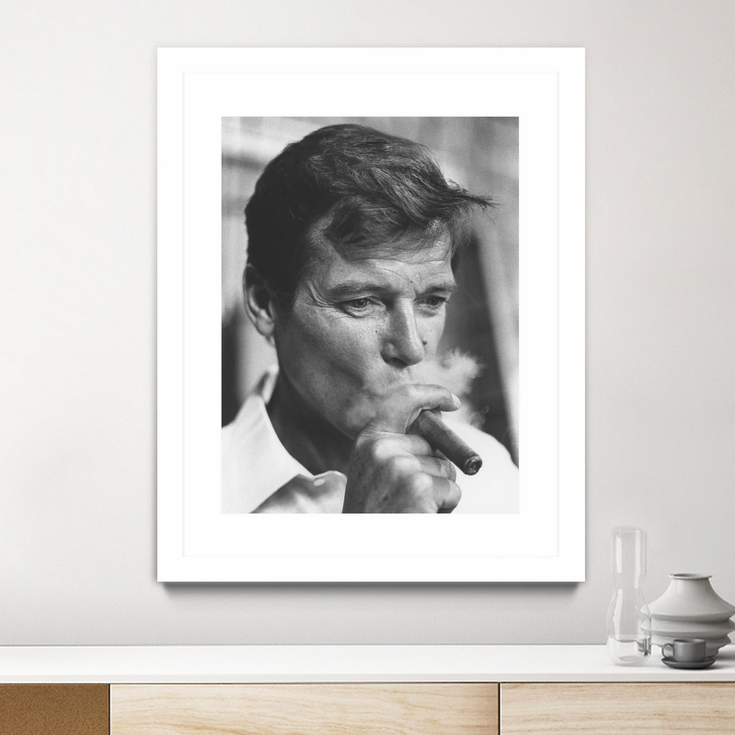 Roger Moore by © Classic Picture Library / Bridgeman Images on GIANT ART - black and white photography