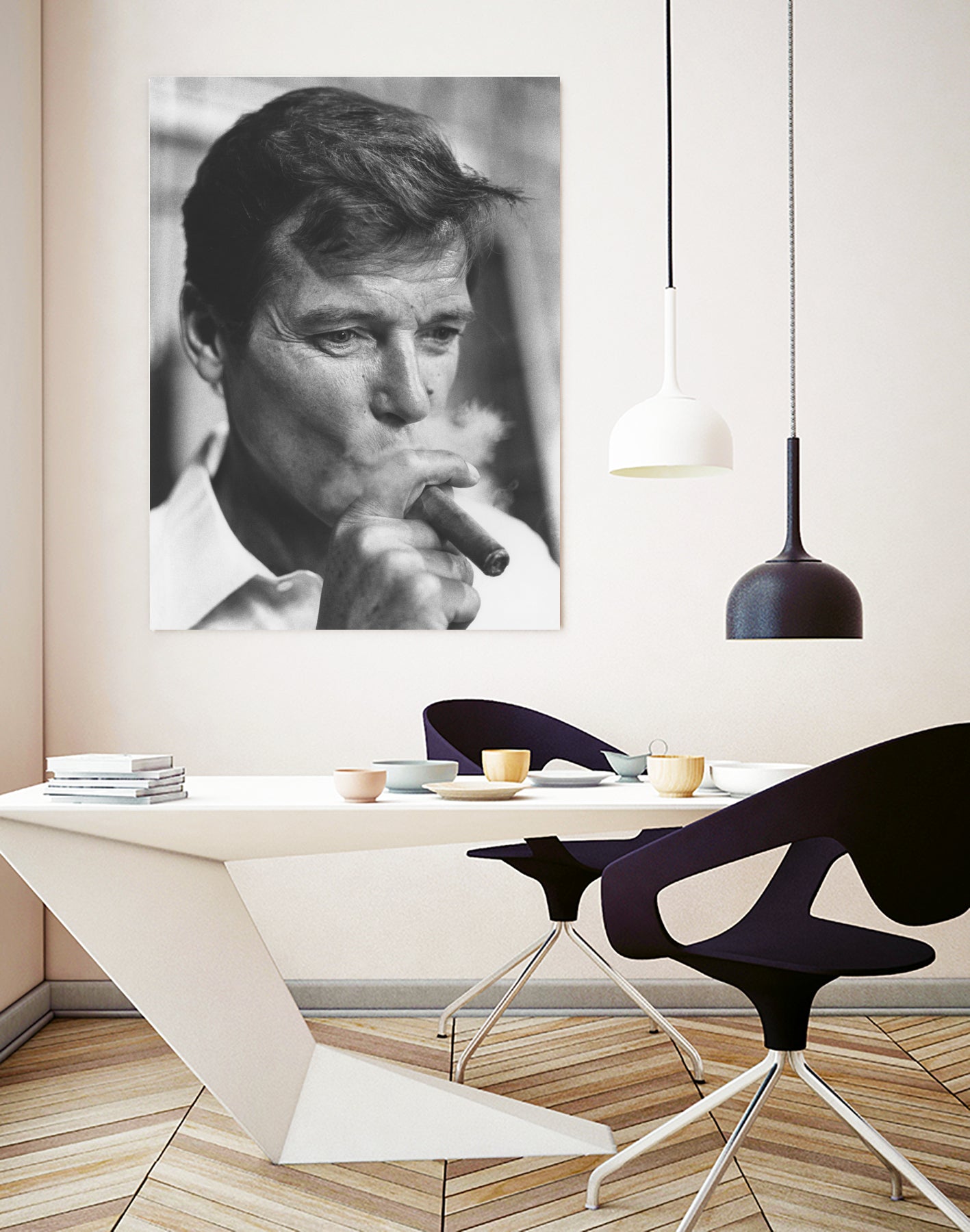 Roger Moore by © Classic Picture Library / Bridgeman Images on GIANT ART - black and white photography