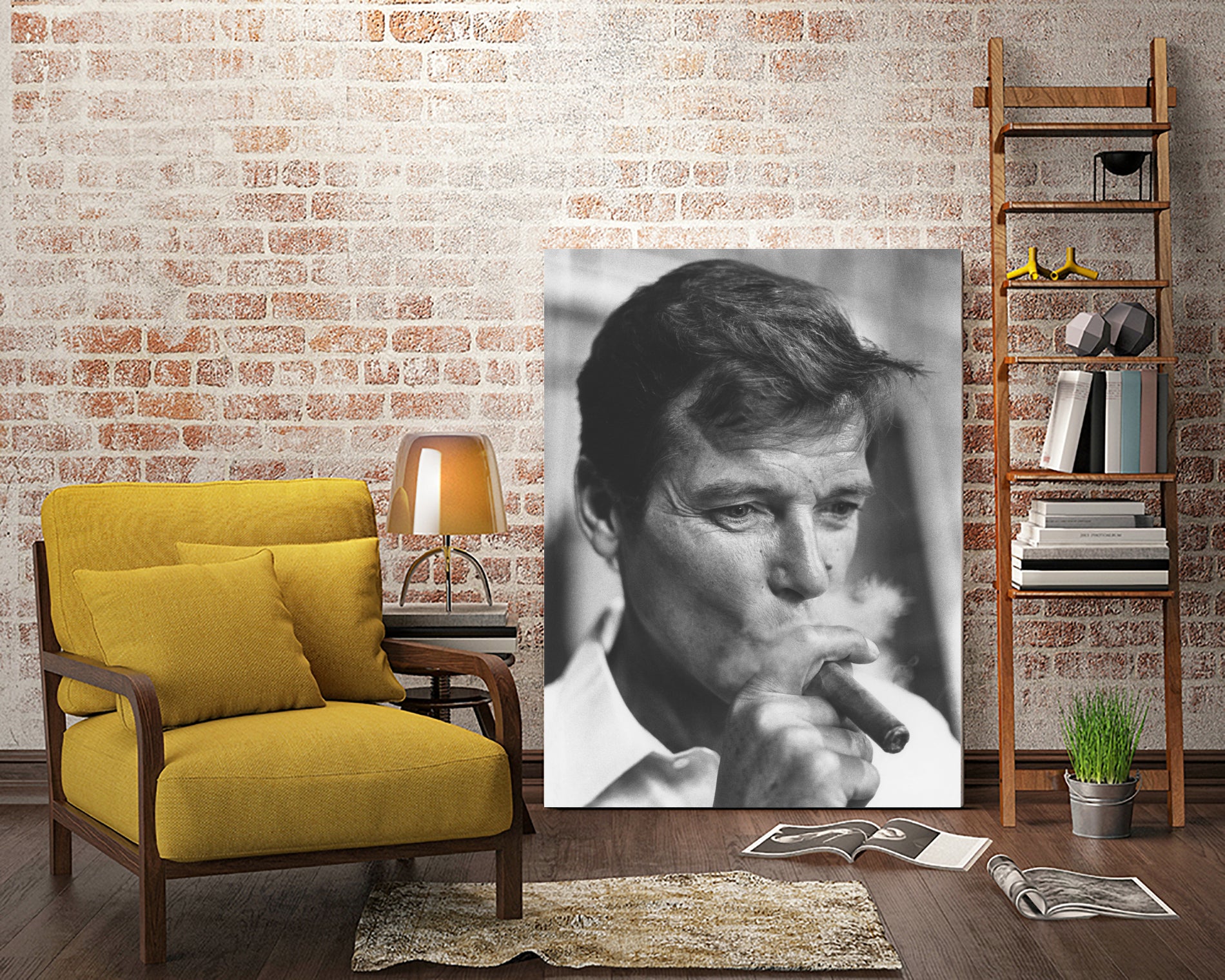 Roger Moore by © Classic Picture Library / Bridgeman Images on GIANT ART - black and white photography