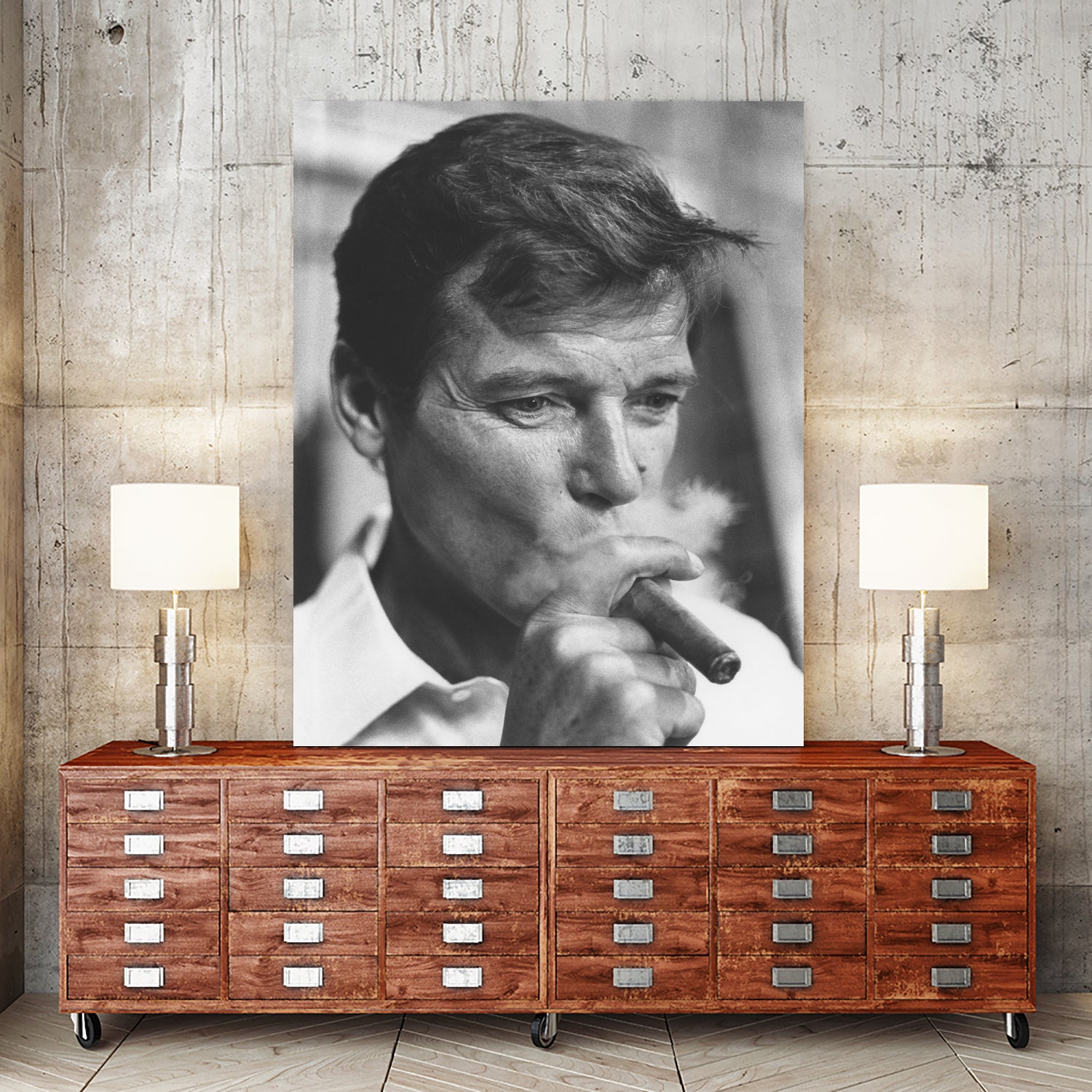 Roger Moore by © Classic Picture Library / Bridgeman Images on GIANT ART - black and white photography