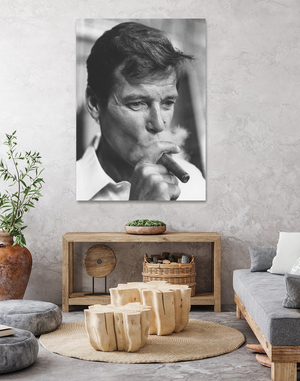 Roger Moore by © Classic Picture Library / Bridgeman Images on GIANT ART - black and white photography