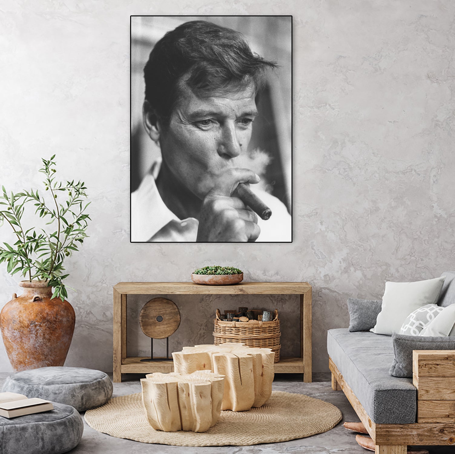 Roger Moore by © Classic Picture Library / Bridgeman Images on GIANT ART - black and white photography