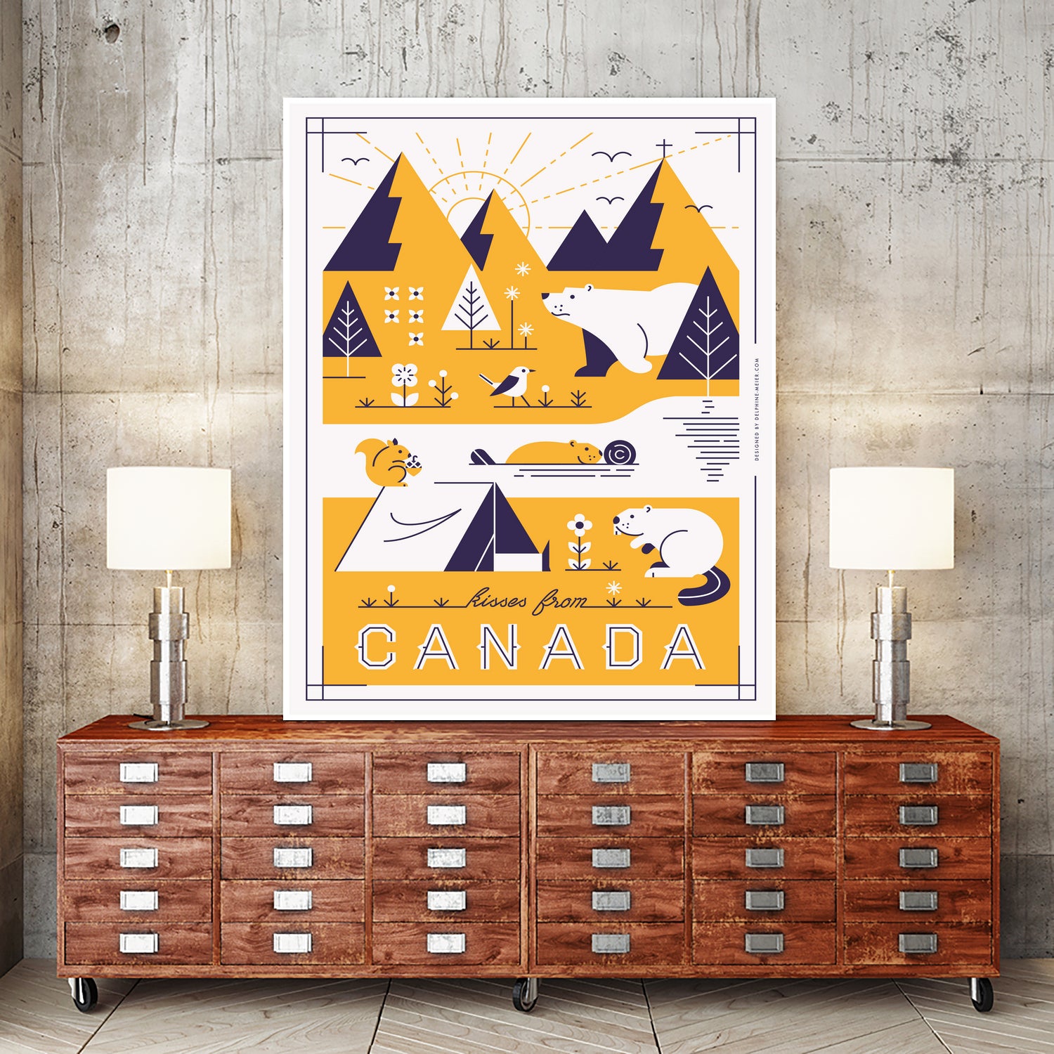 Kisses from Canada by Delphine Meier on GIANT ART