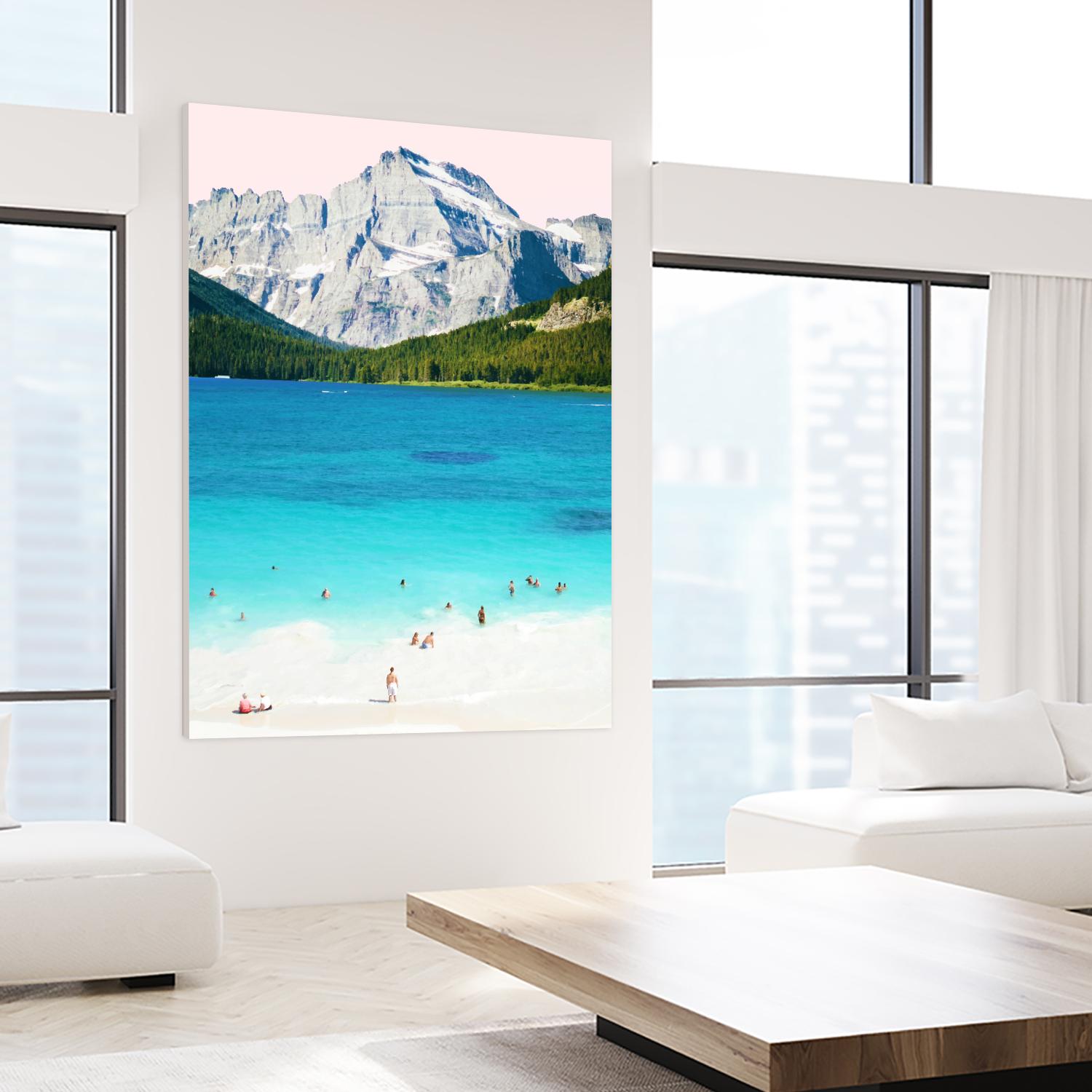 Summer Vibes by 83 Oranges on GIANT ART - blue digital mountain