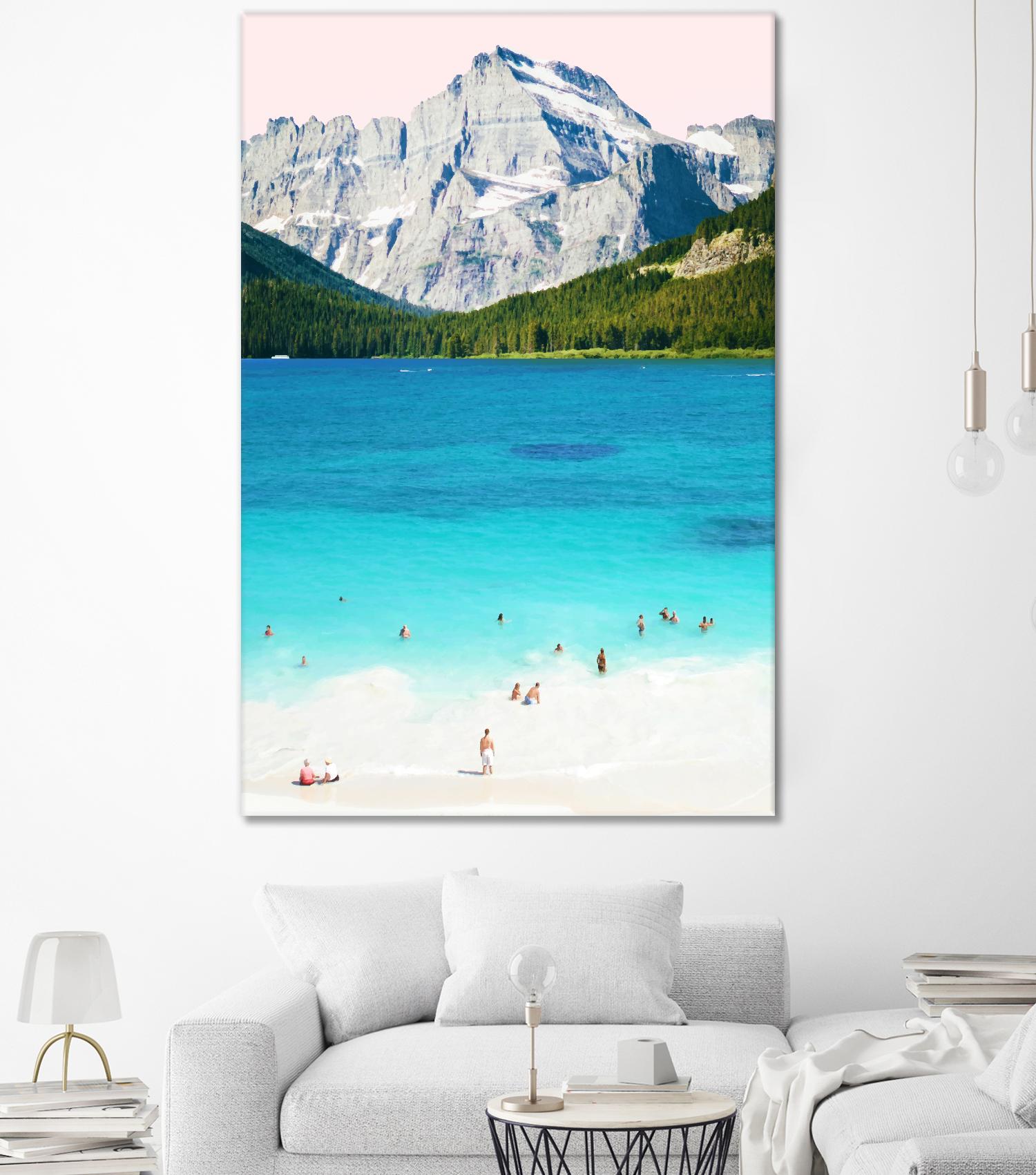 Summer Vibes by 83 Oranges on GIANT ART - blue digital mountain