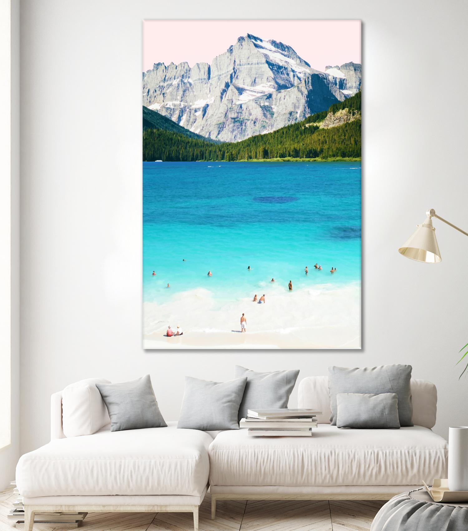 Summer Vibes by 83 Oranges on GIANT ART - blue digital mountain