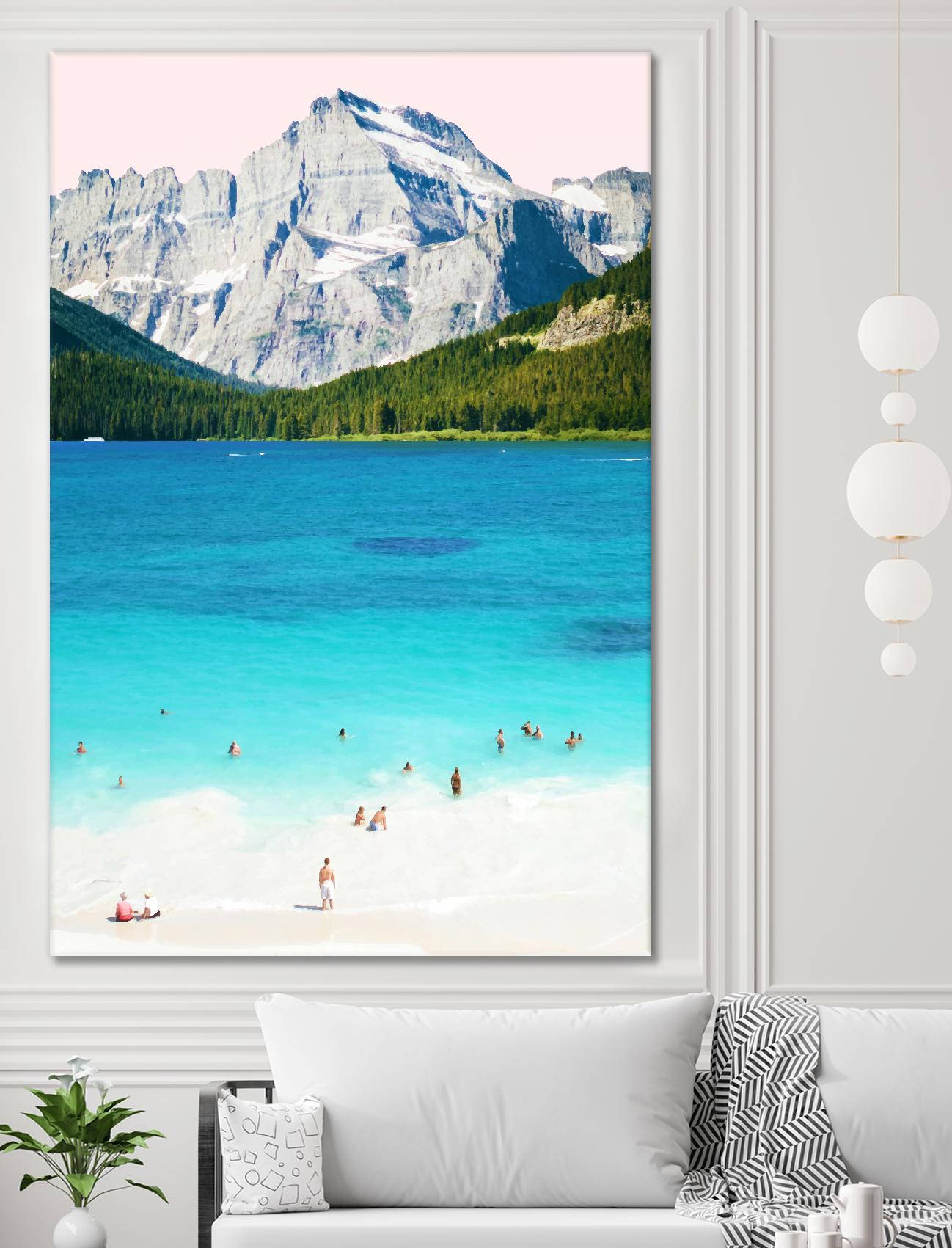 Summer Vibes by 83 Oranges on GIANT ART - blue digital mountain