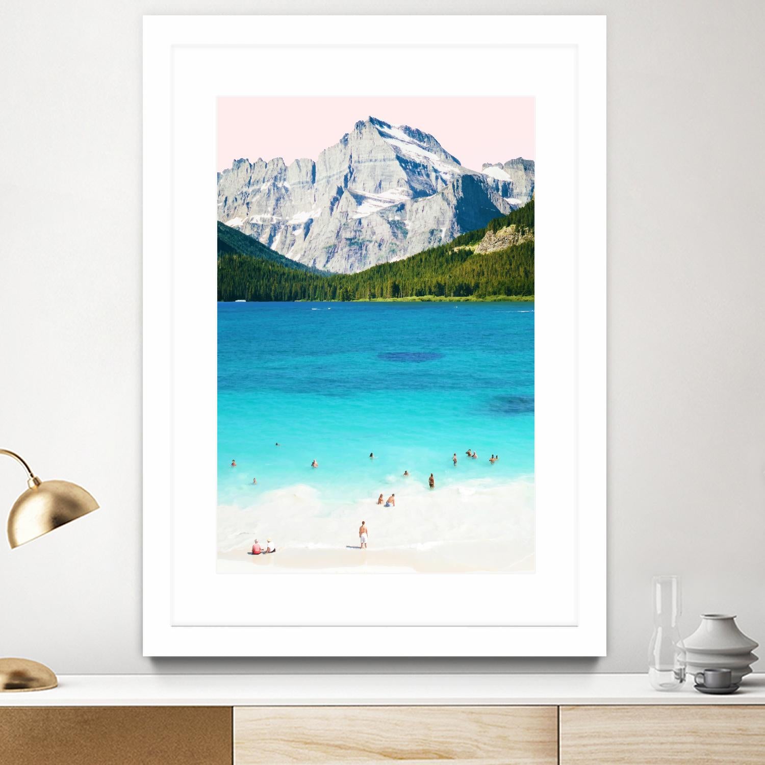 Summer Vibes by 83 Oranges on GIANT ART - blue digital mountain