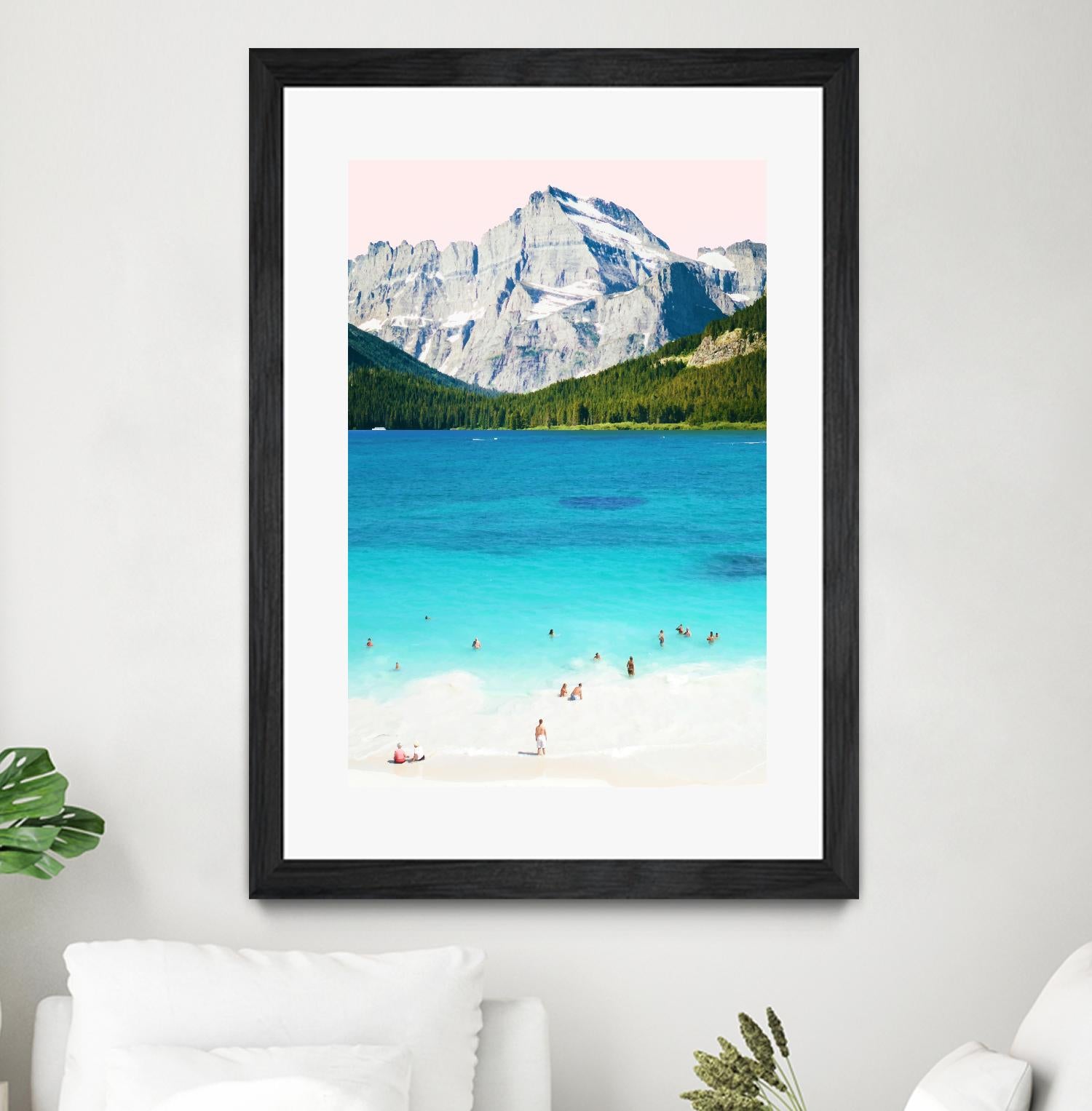 Summer Vibes by 83 Oranges on GIANT ART - blue digital mountain