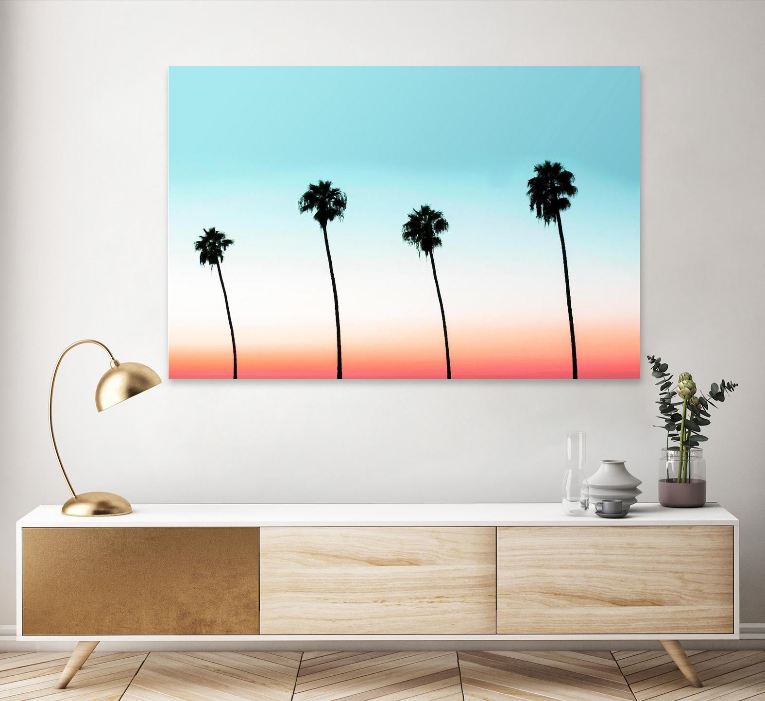 Sunset-Boulevard by 83 oranges on GIANT ART - orange digital palm tree