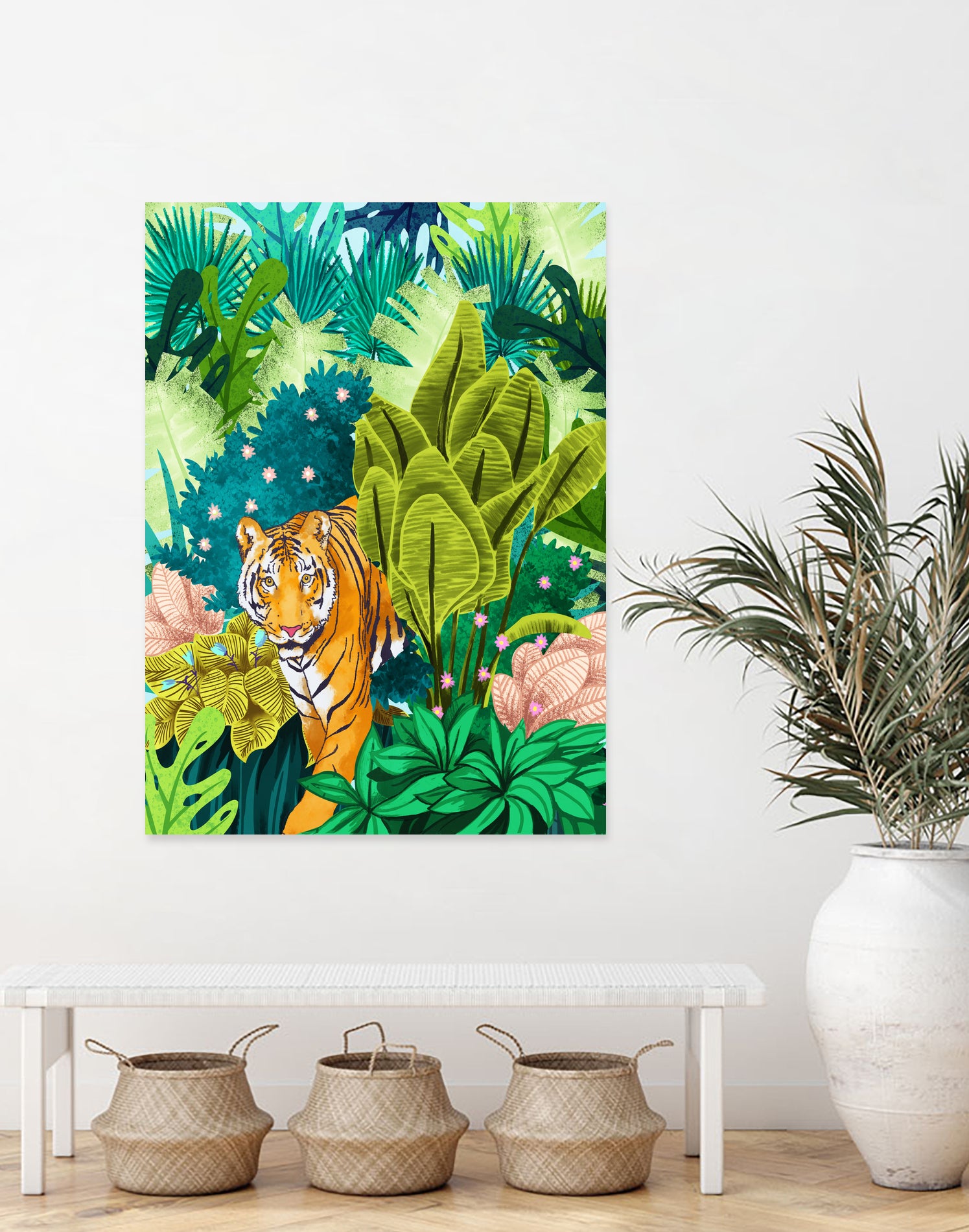 Jungle Tiger by 83 oranges on GIANT ART - orange digital jungle