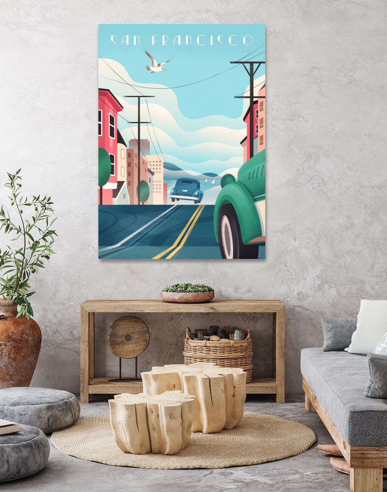Art Deco San Francisco Car Chase by Martin Wickstrom on GIANT ART