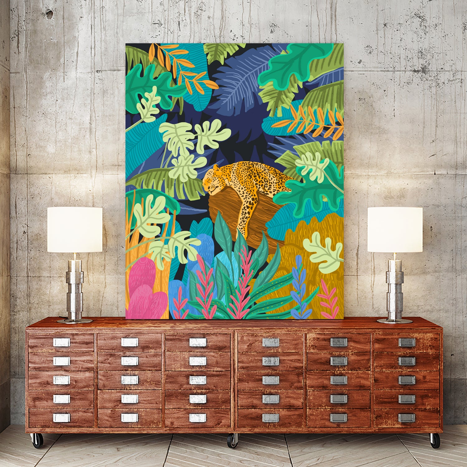 Sleeping Panther by 83 Oranges on GIANT ART - orange digital