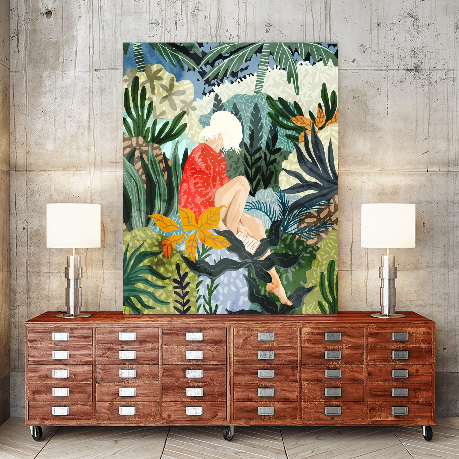 The Distracted Reader by 83 Oranges on GIANT ART - orange digital