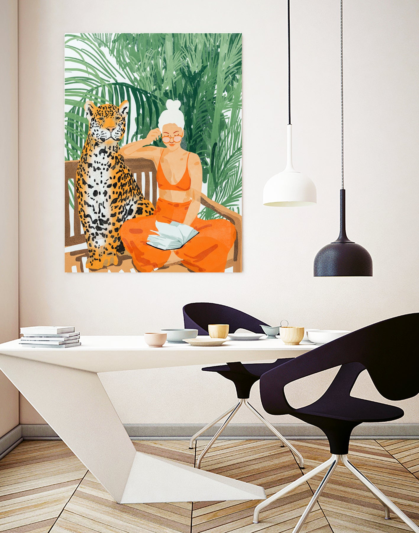Jungle Vacay II by 83 Oranges on GIANT ART - orange digital tiger