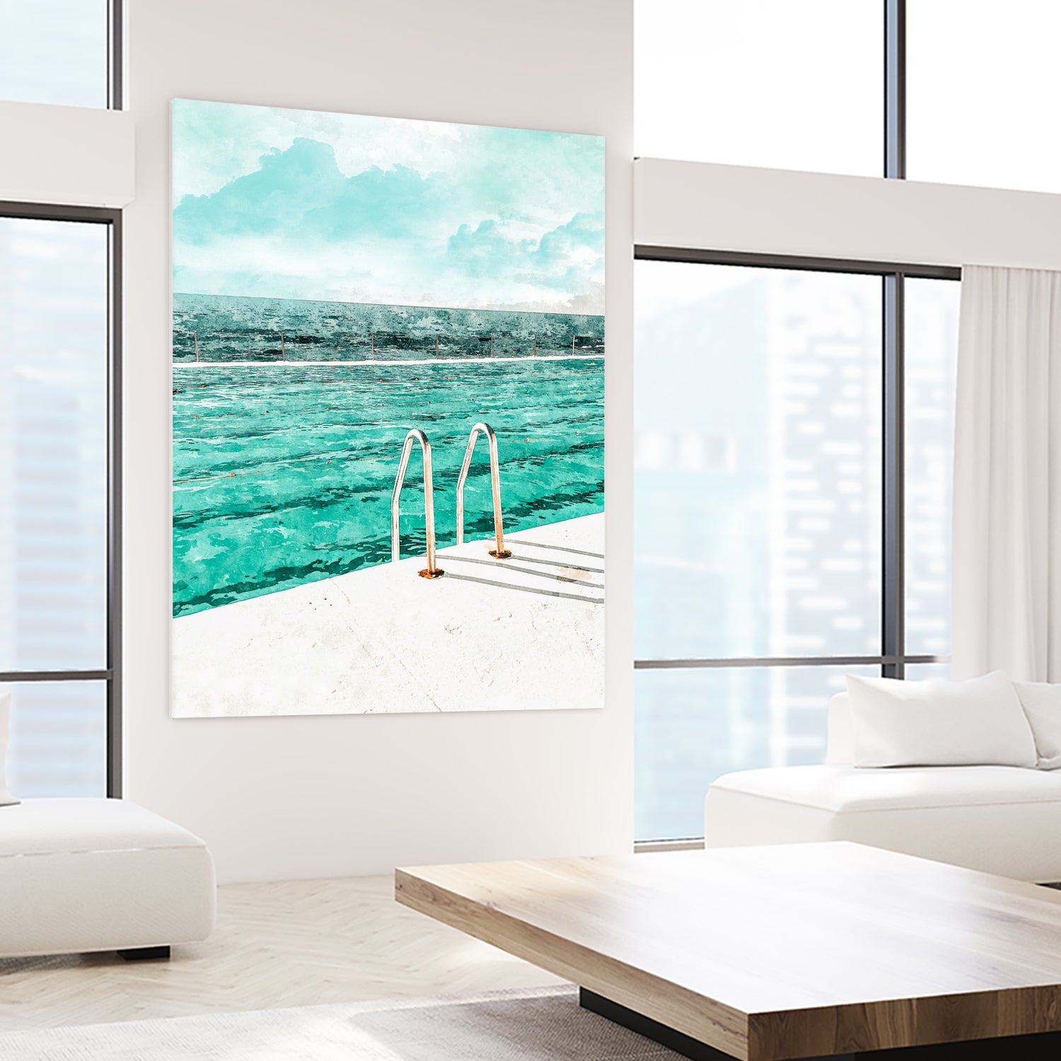 Break Away by 83 Oranges on GIANT ART - bleu digital pool