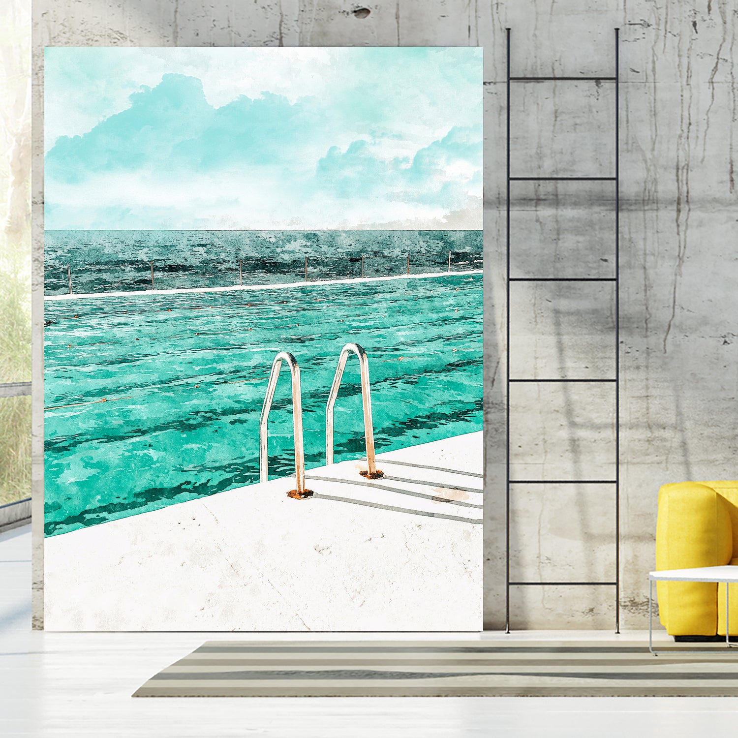 Break Away by 83 Oranges on GIANT ART - bleu digital pool