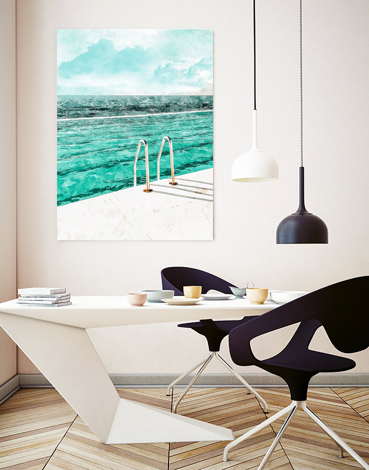 Break Away by 83 Oranges on GIANT ART - bleu digital pool