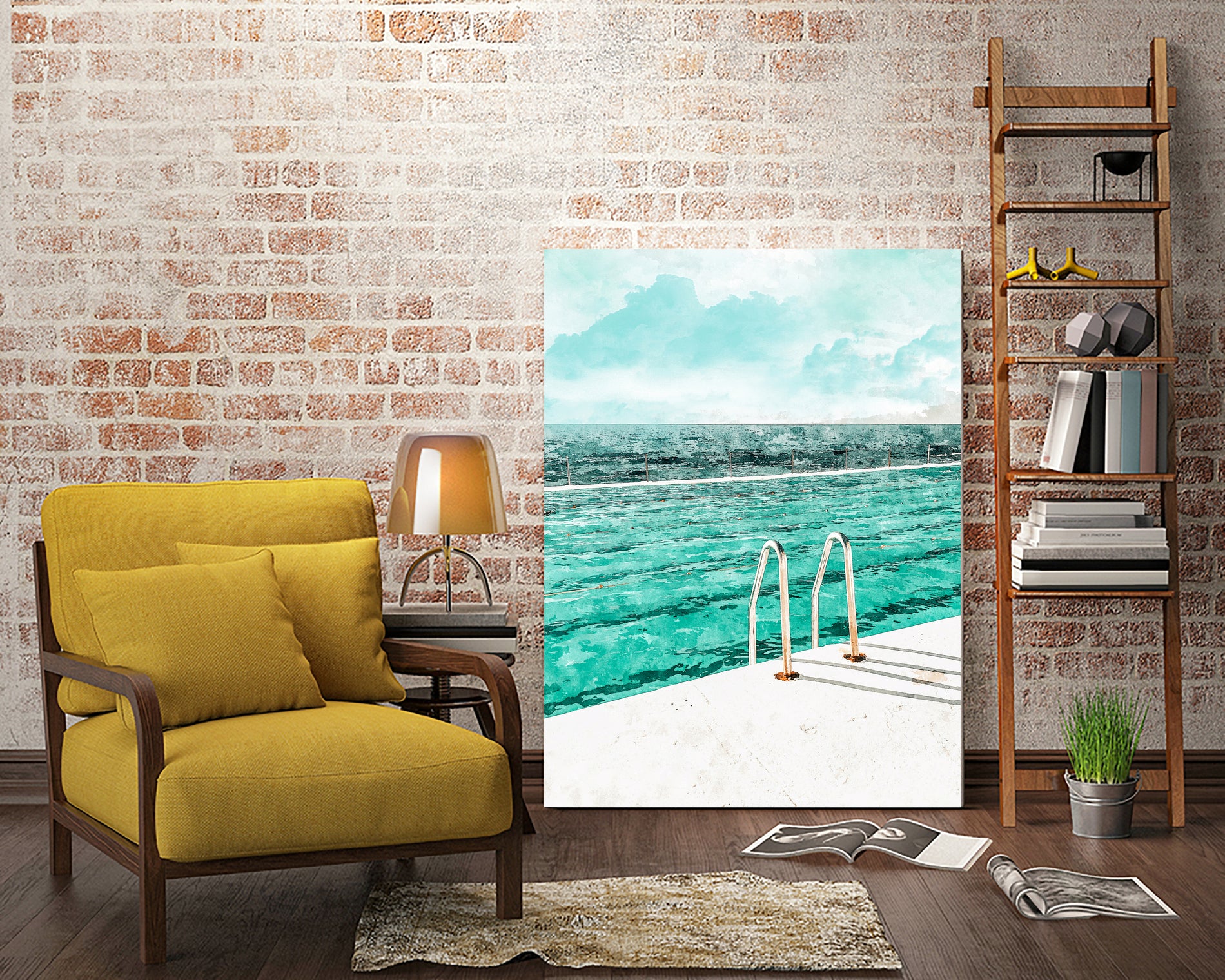 Break Away by 83 Oranges on GIANT ART - bleu digital pool