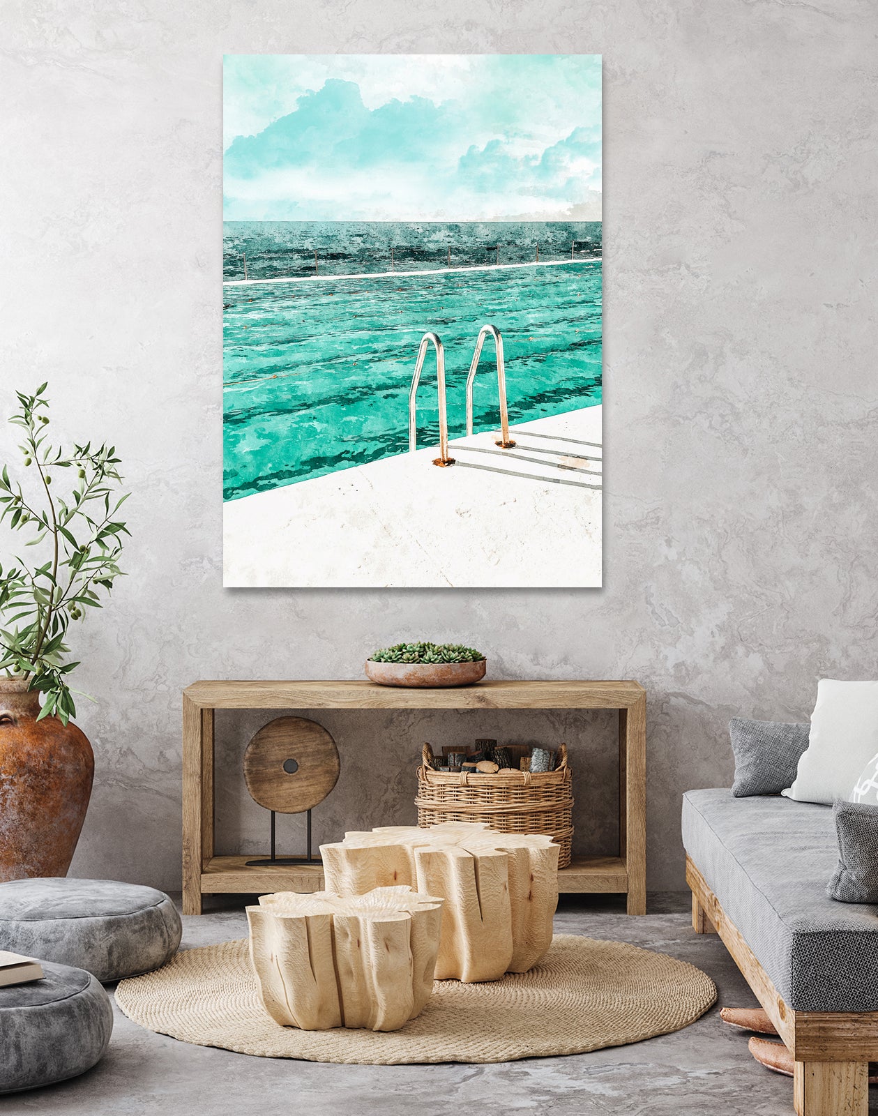 Break Away by 83 Oranges on GIANT ART - bleu digital pool