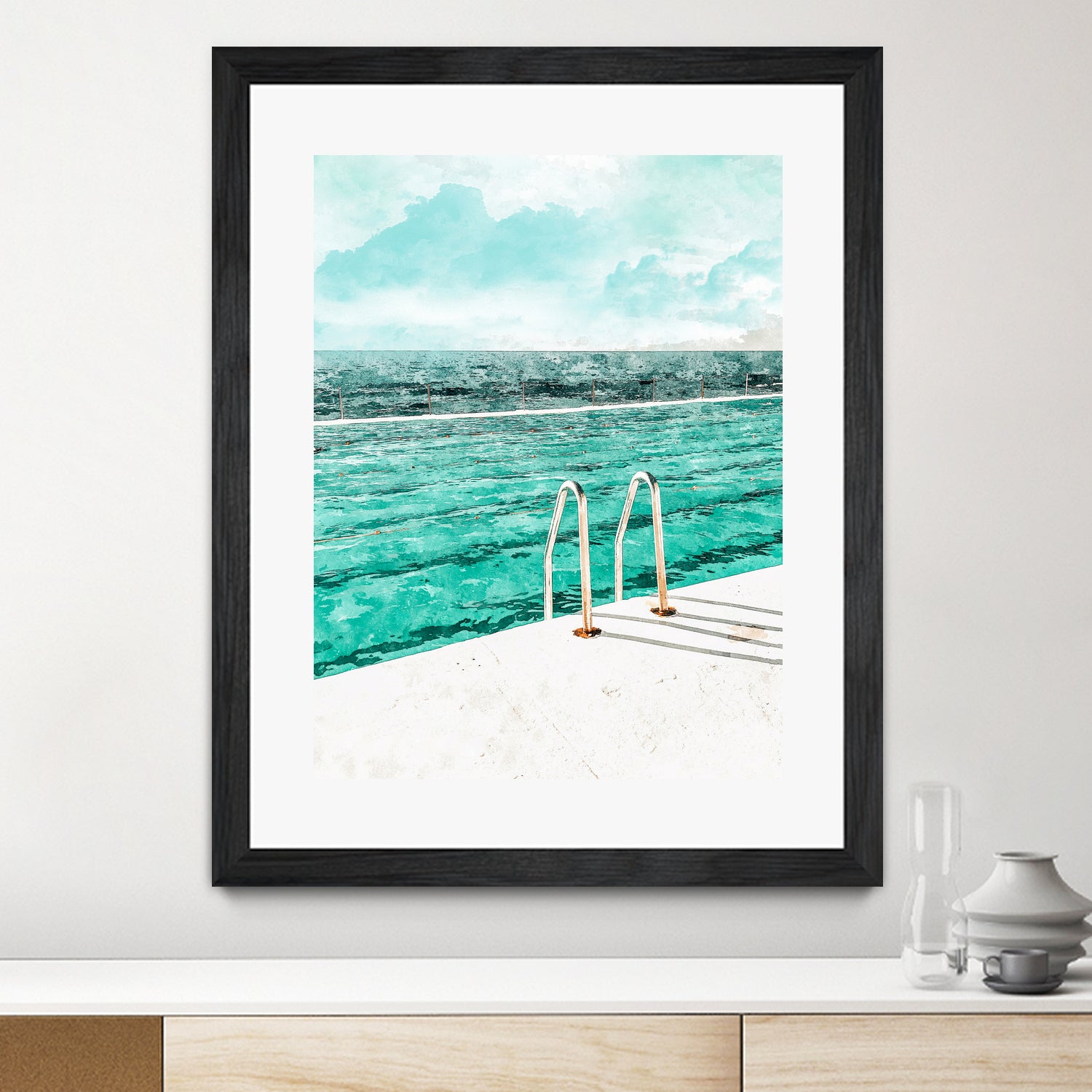 Break Away by 83 Oranges on GIANT ART - bleu digital pool