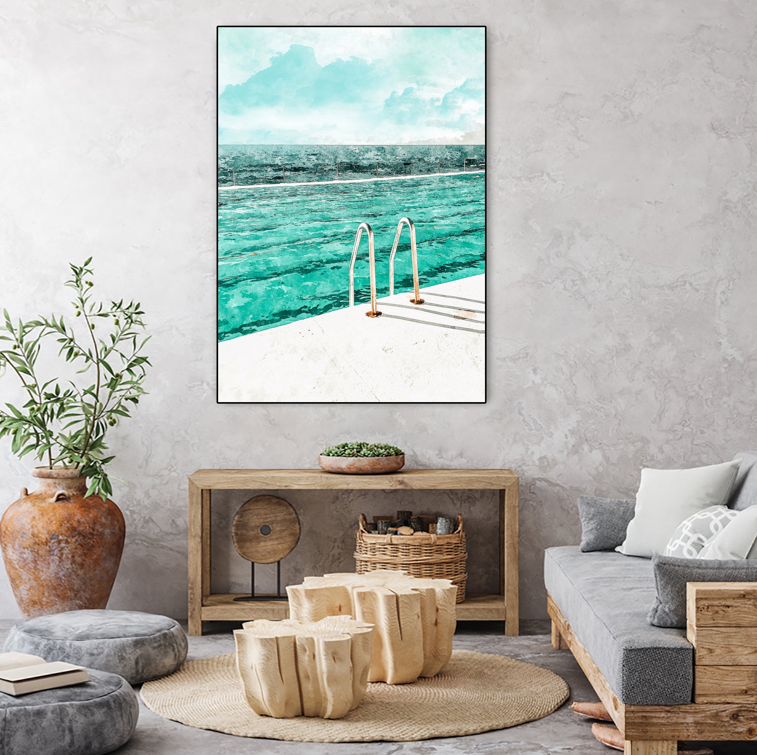 Break Away by 83 Oranges on GIANT ART - bleu digital pool