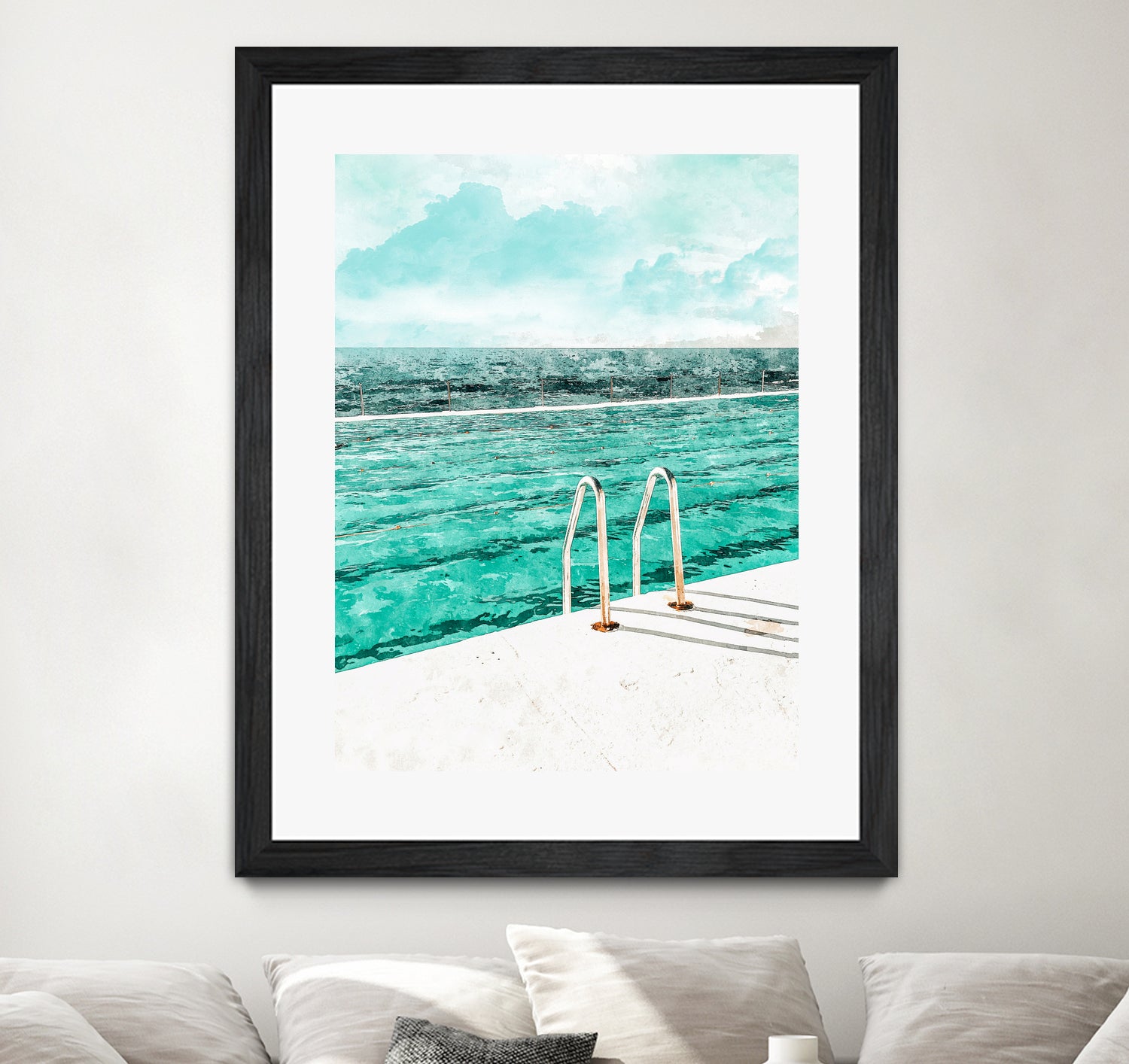 Break Away by 83 Oranges on GIANT ART - bleu digital pool