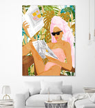 Vacay News by 83 Oranges on GIANT ART - white digital women reading
