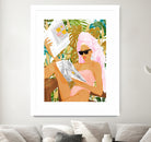 Vacay News by 83 Oranges on GIANT ART - white digital women reading