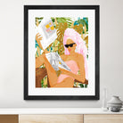 Vacay News by 83 Oranges on GIANT ART - white digital women reading