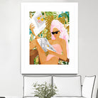 Vacay News by 83 Oranges on GIANT ART - white digital women reading
