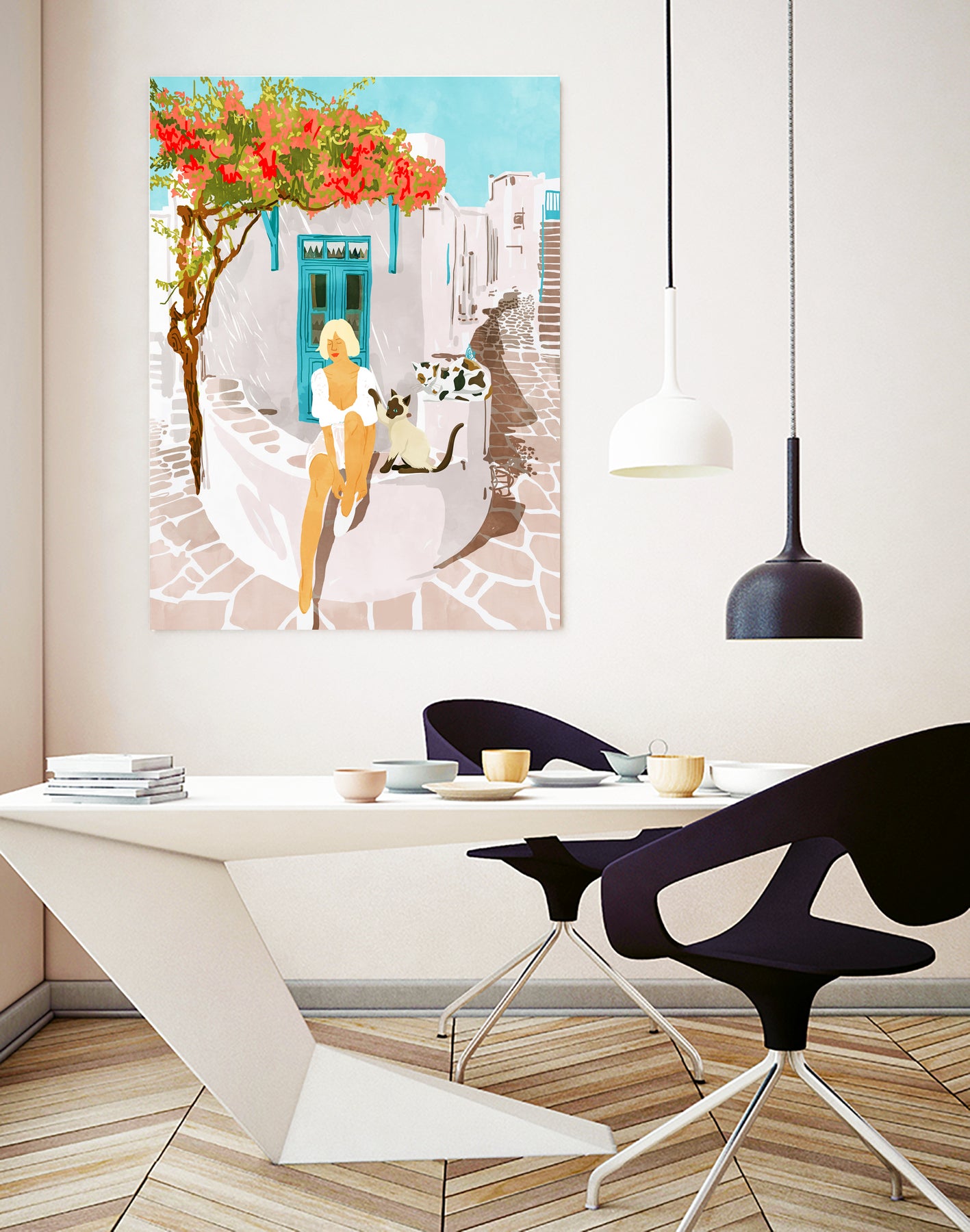 Greek Vacay by 83 Orange on GIANT ART - orange costal vacation