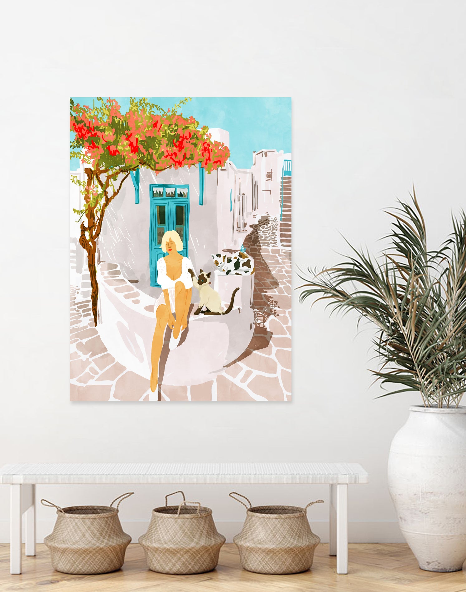 Greek Vacay by 83 Orange on GIANT ART - orange costal vacation
