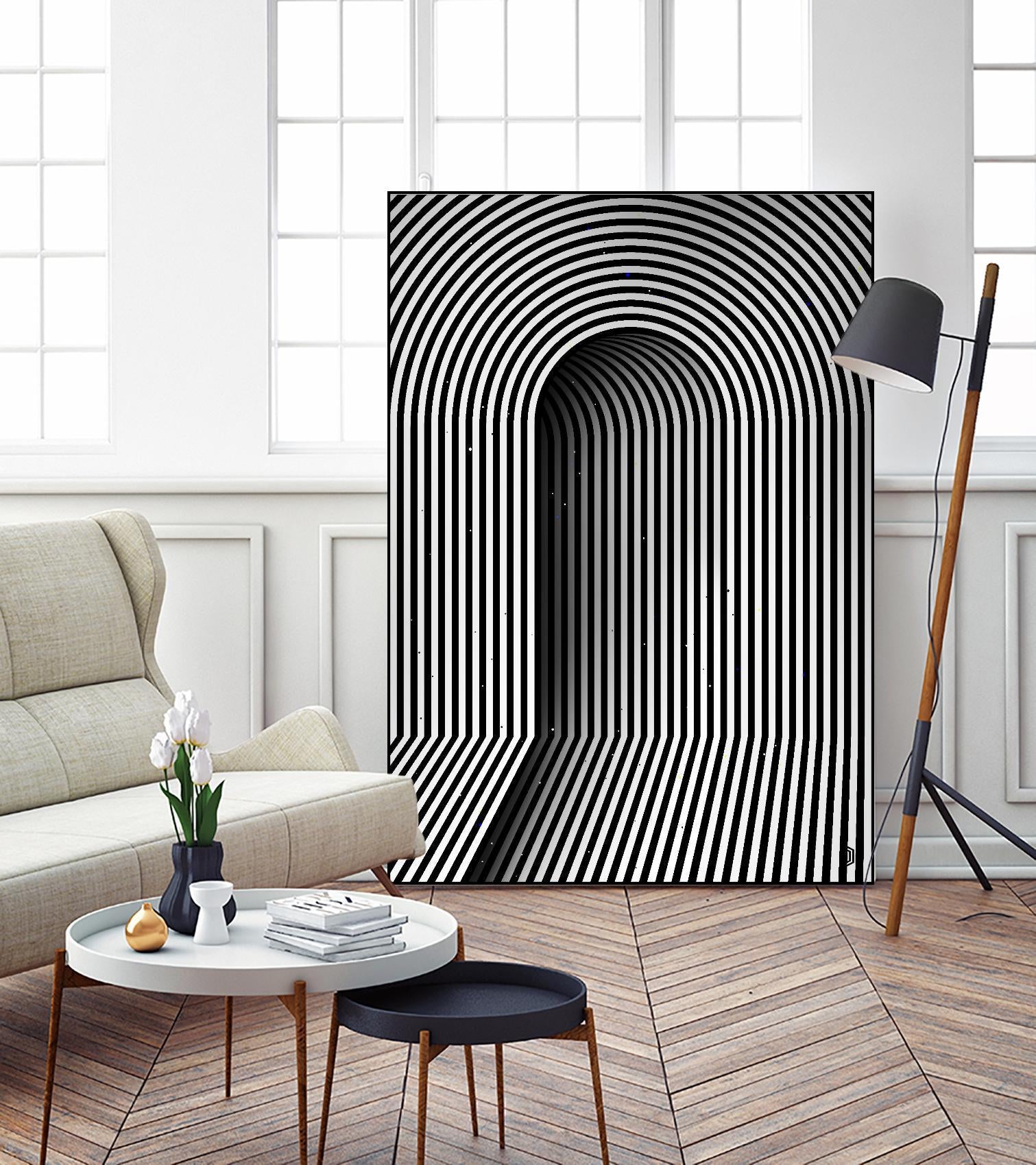 Hidden door by Divin Creador on GIANT ART - white black & white