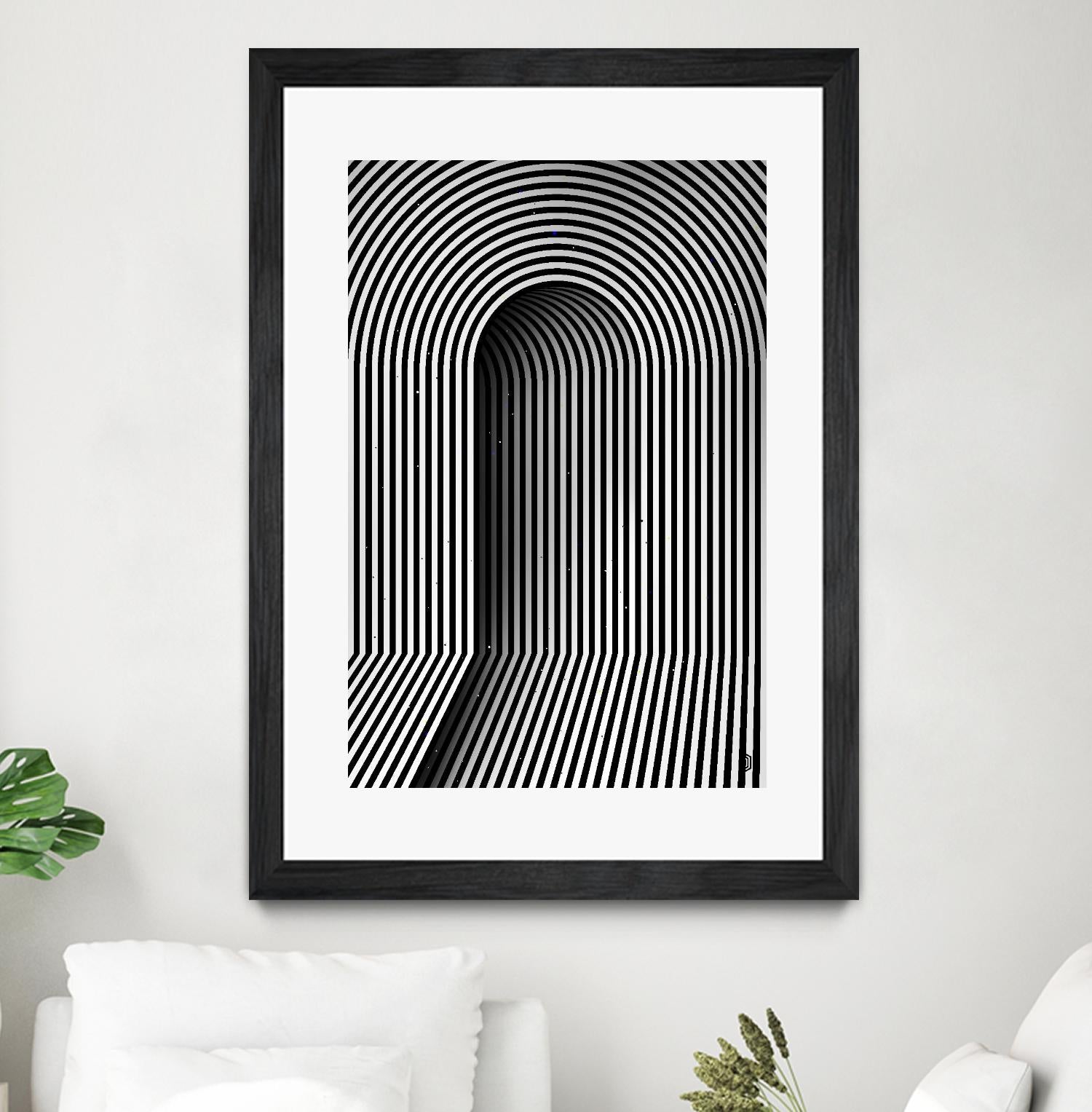 Hidden door by Divin Creador on GIANT ART - white black & white