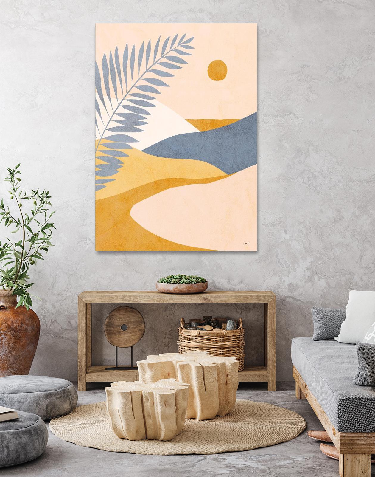 Mid Mod Tropical Summer Landscape by Dominique Vari on GIANT ART